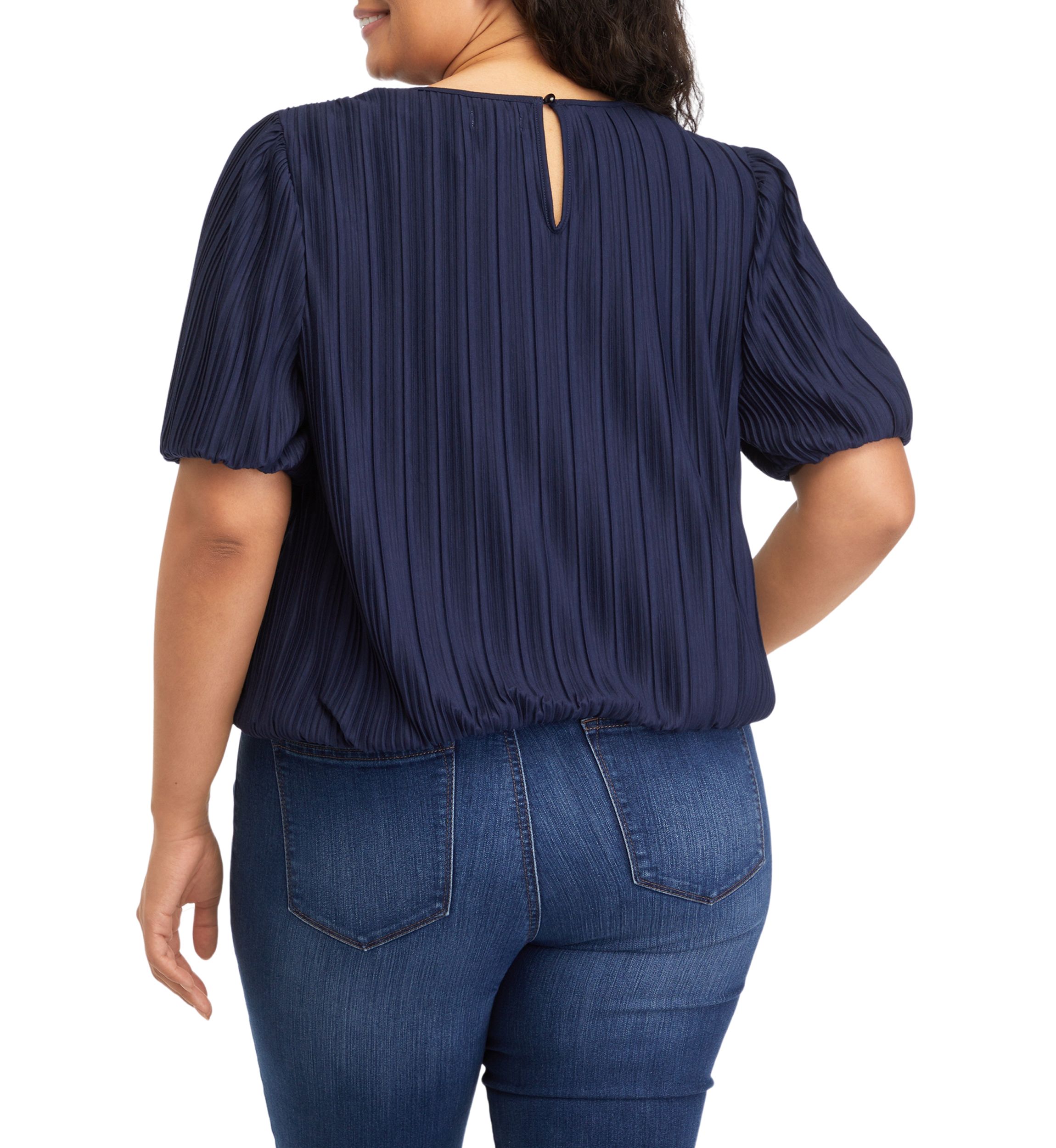 Plus Size Bubble Hem Top