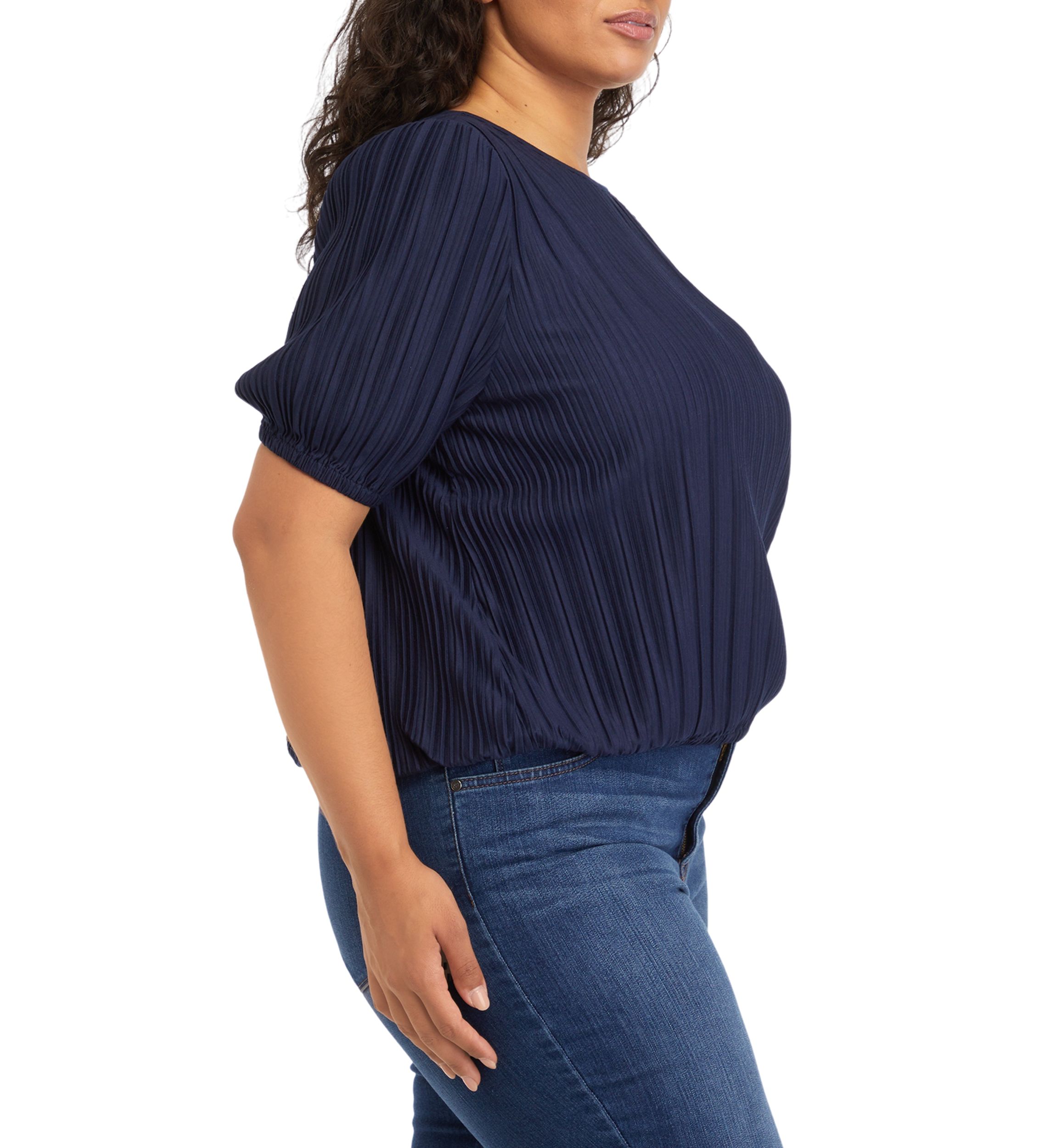 Plus Size Bubble Hem Top