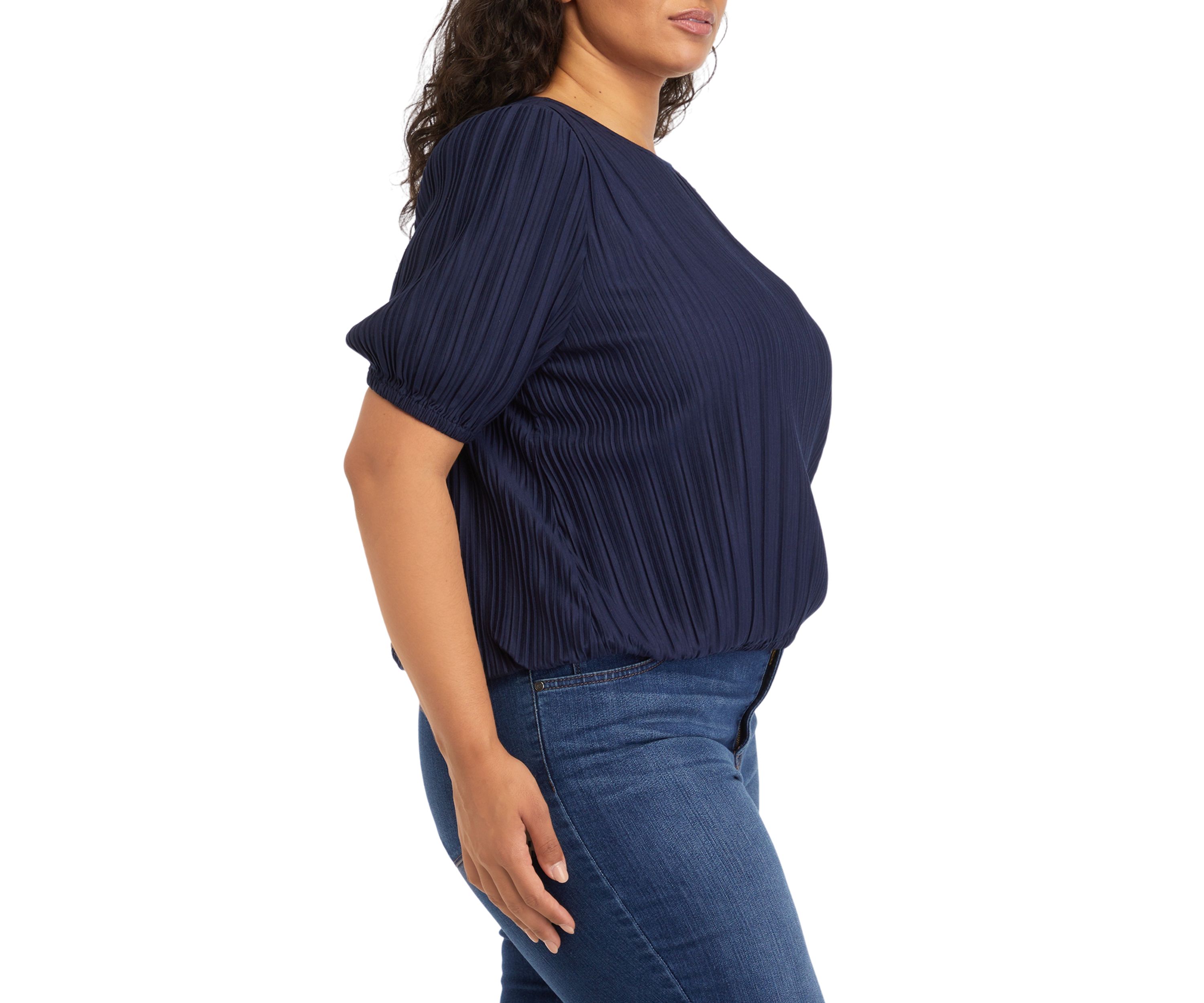 Plus Size Bubble Hem Top