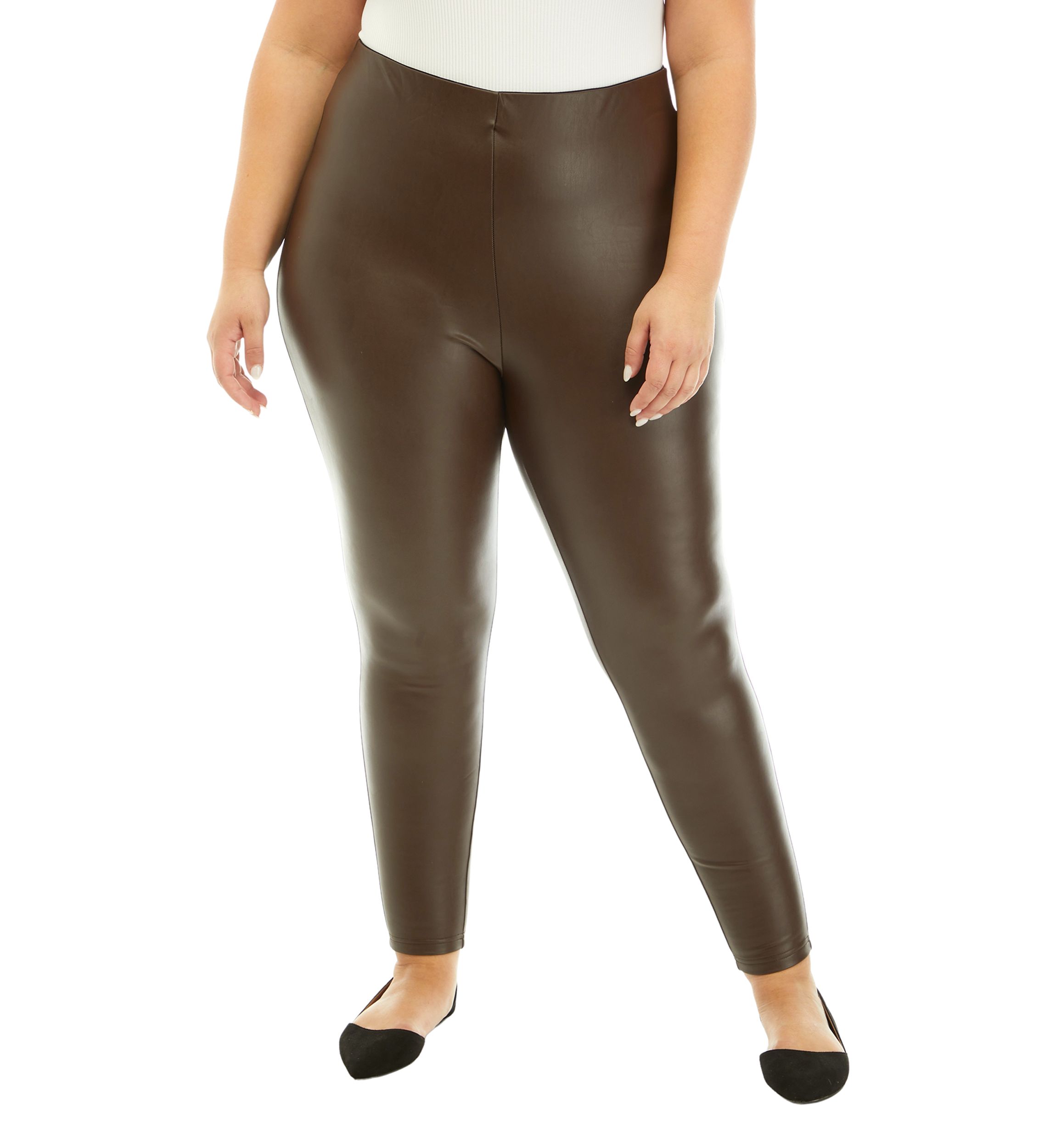 Plus Size Vegan Leather Pants