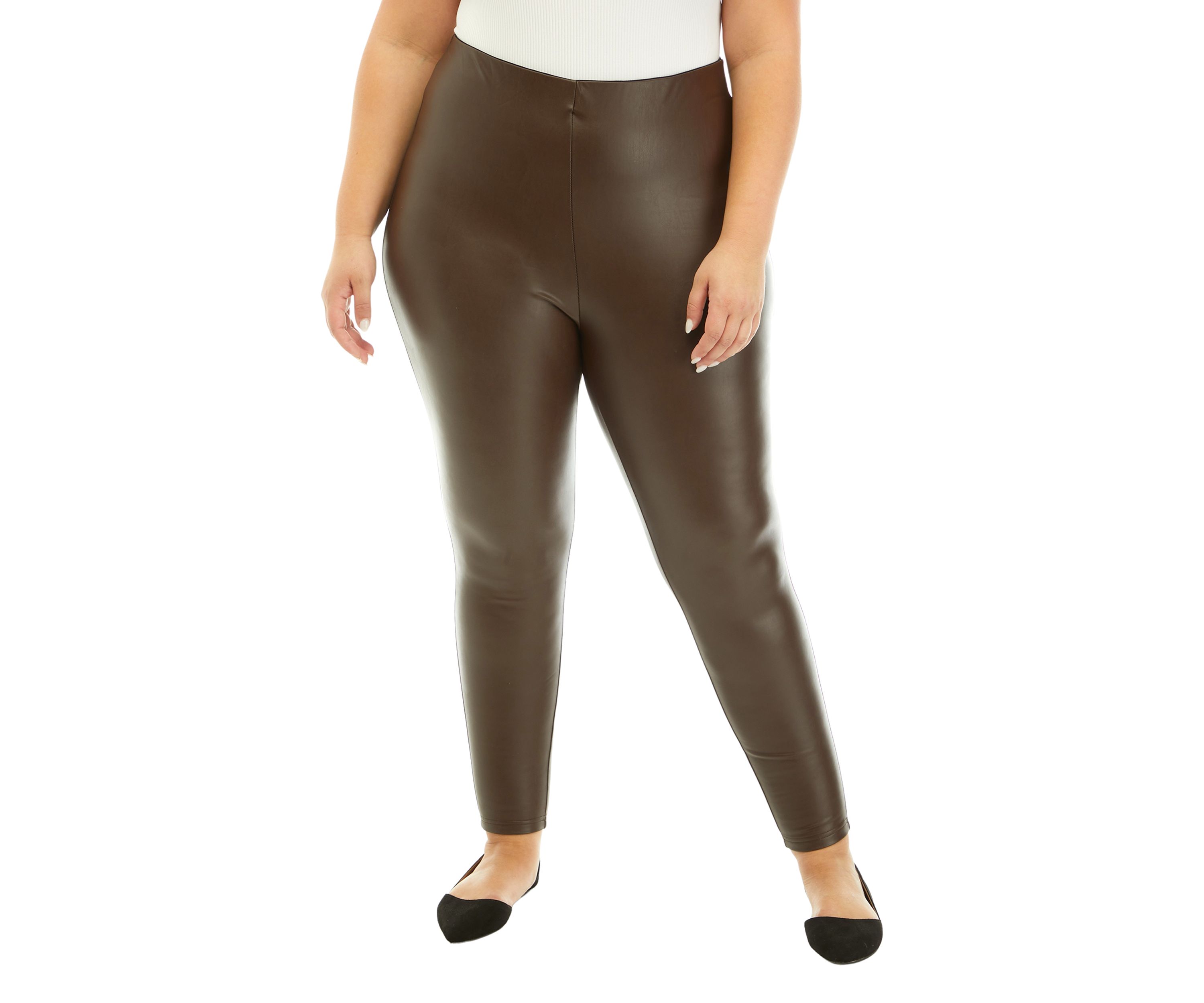 Plus Size Vegan Leather Pants