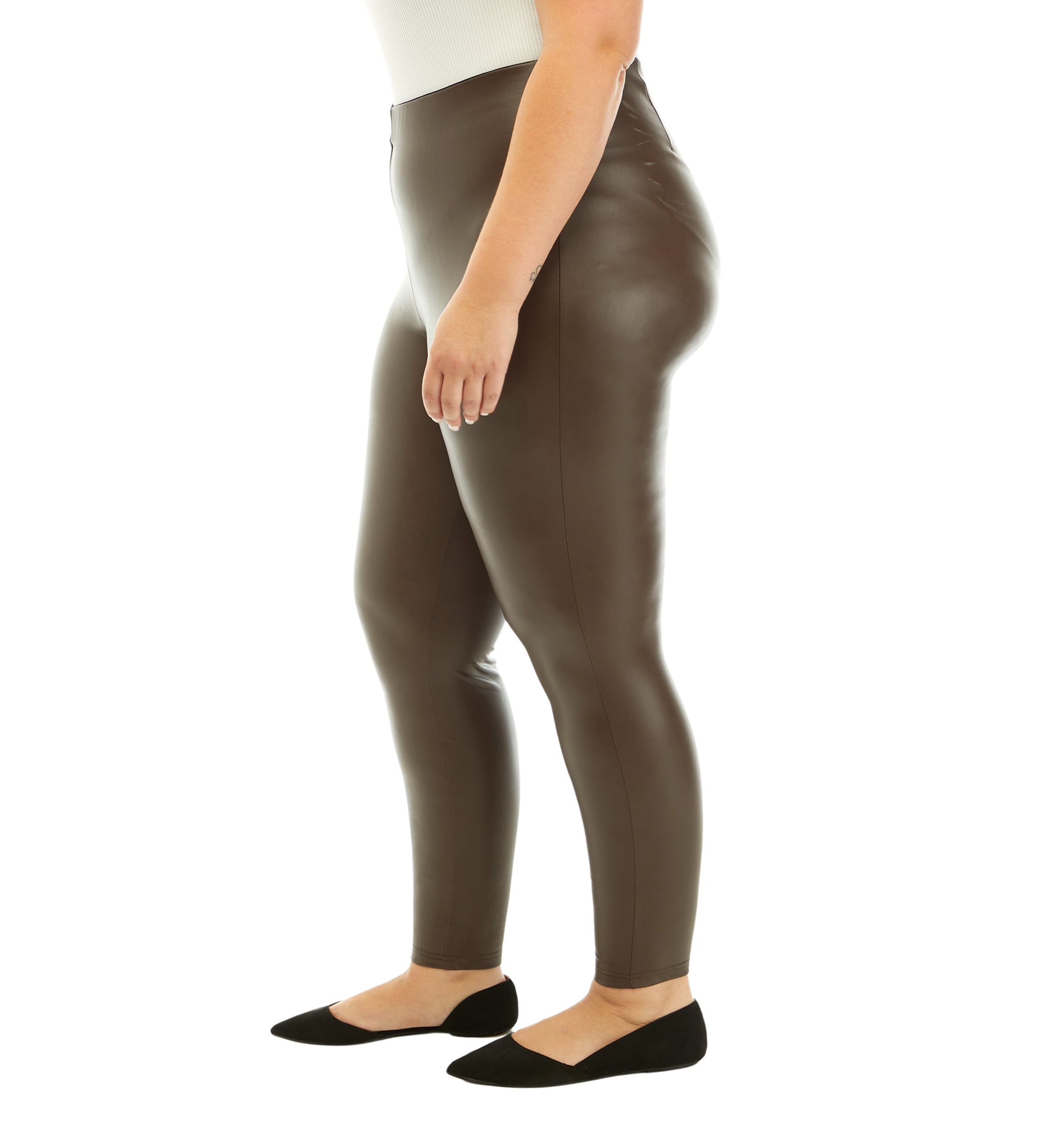 Plus Size Vegan Leather Pants