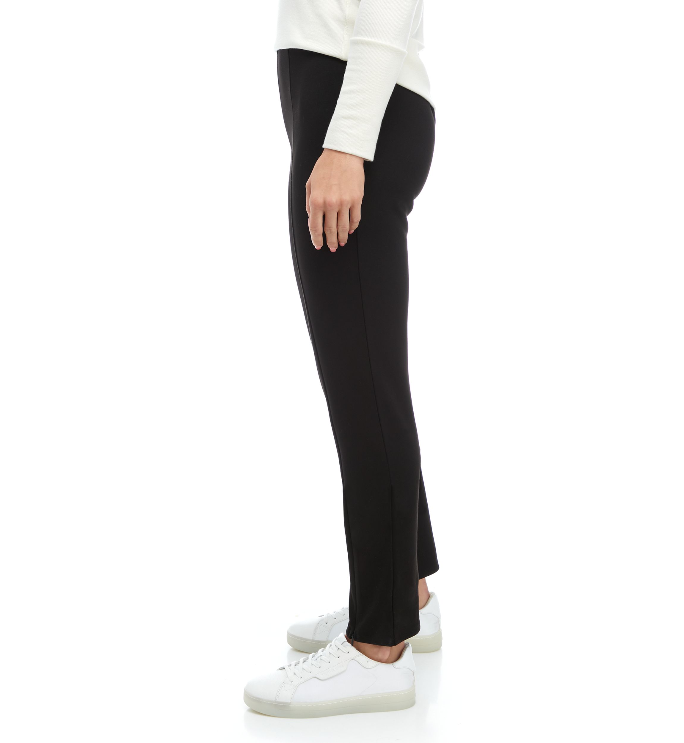 Womens Ankle Slit Ponte Pants