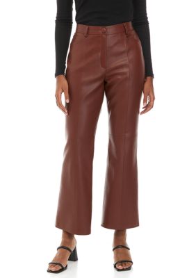 Women's Faux Leather Ankle Pants