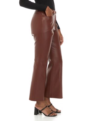 Women's Faux Leather Ankle Pants