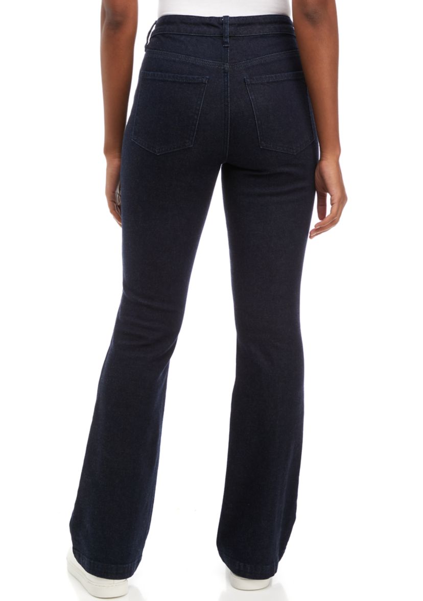 Womens High Rise Flare Jeans
