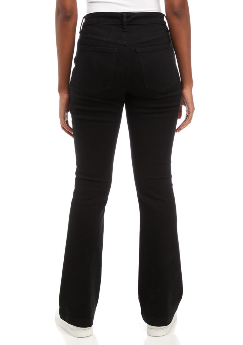 Womens High Rise Flare Jeans