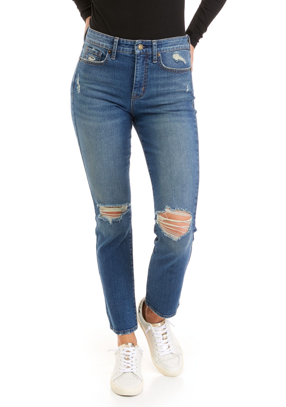Womens High Rise Skinny Jeans
