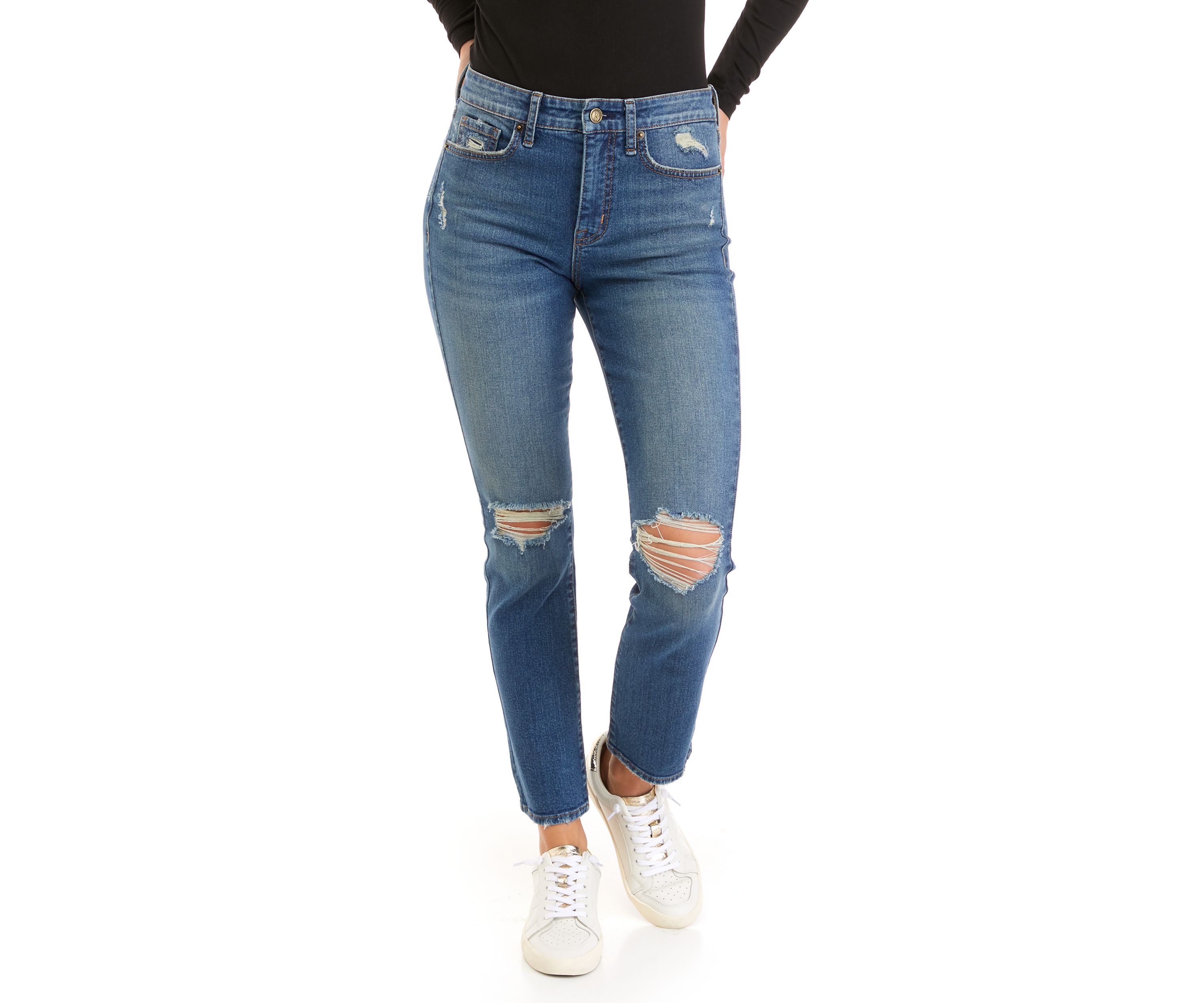 Womens High Rise Skinny Jeans