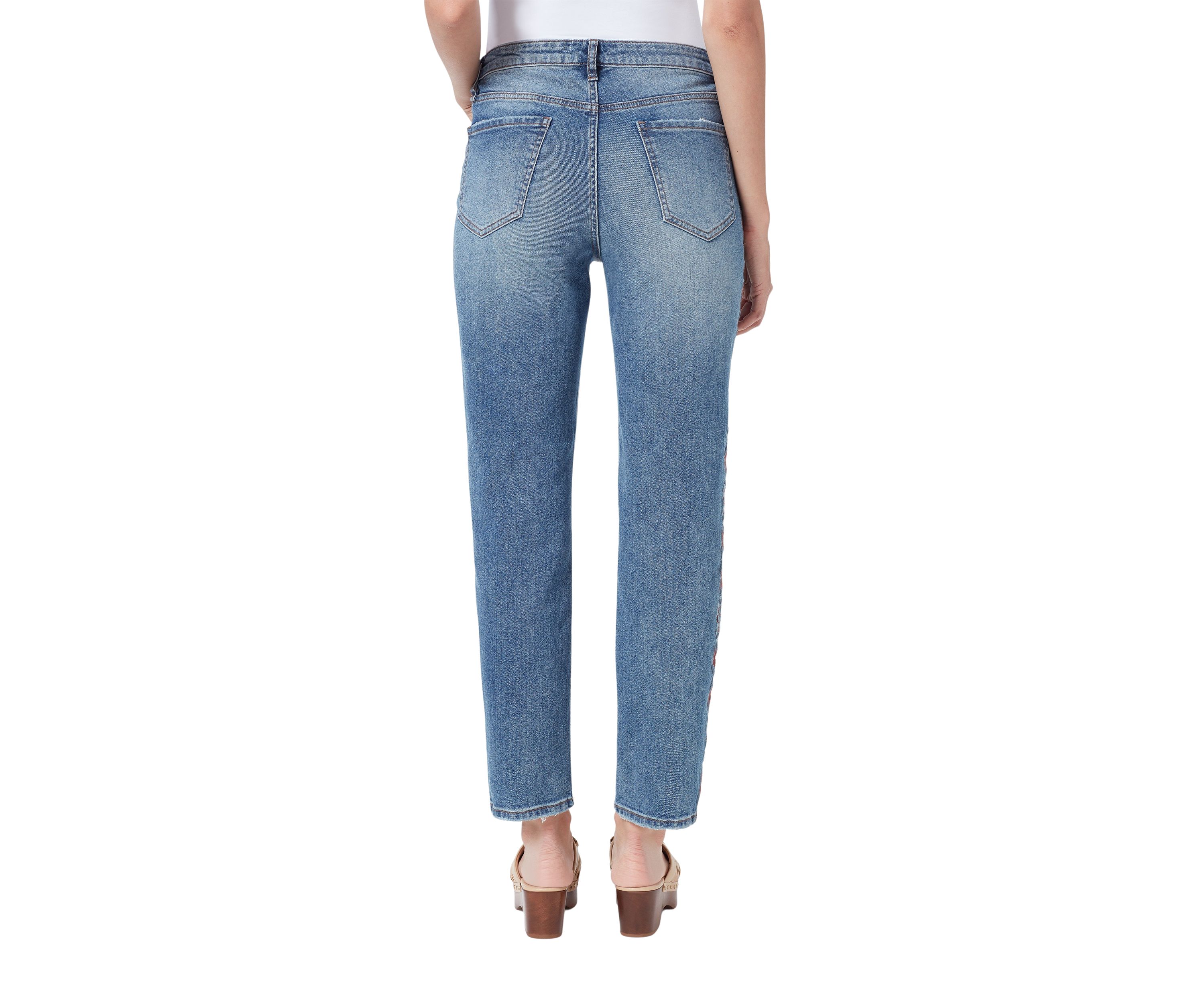 Womens High Rise Slim Straight Jeans