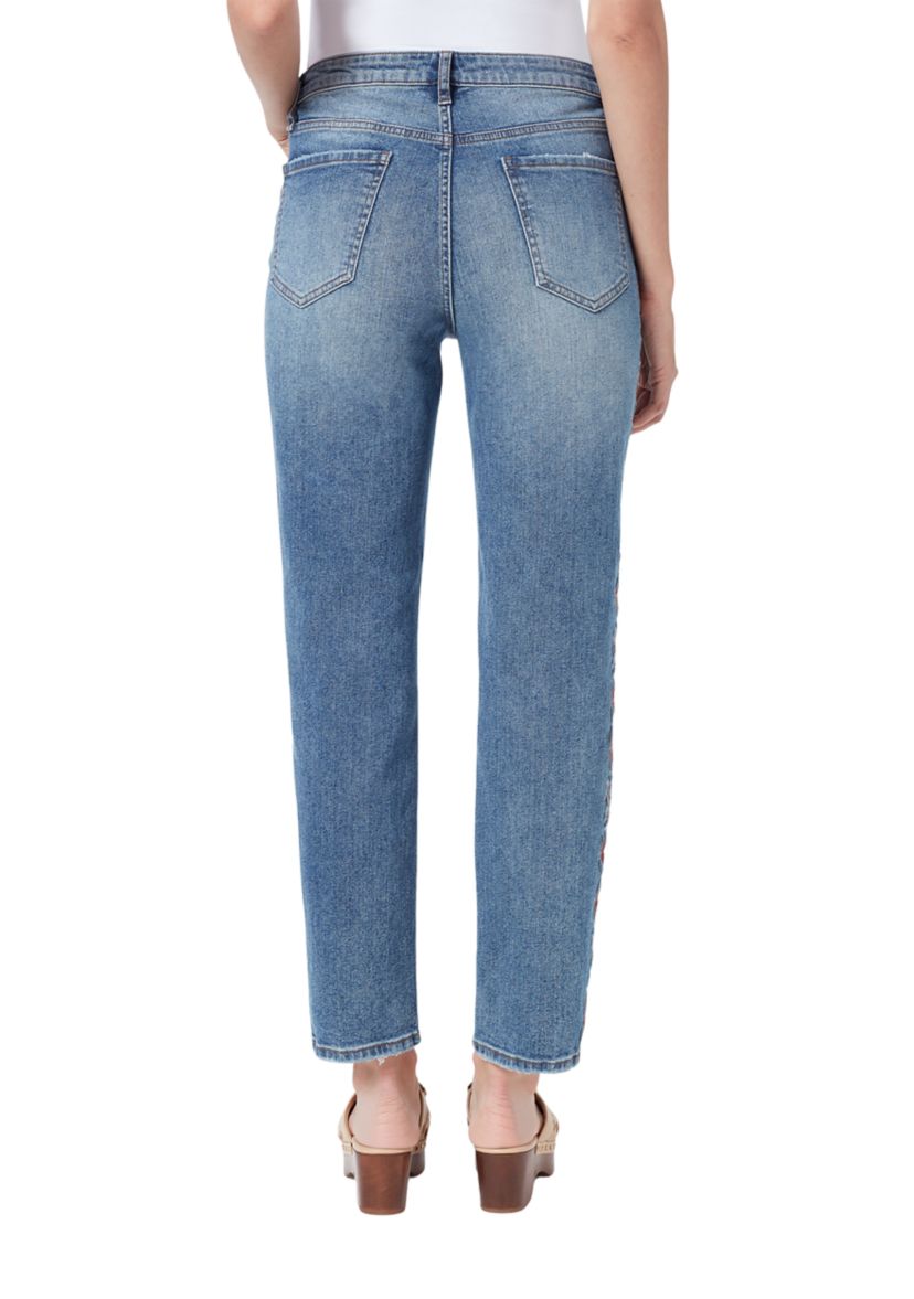Womens High Rise Slim Straight Jeans