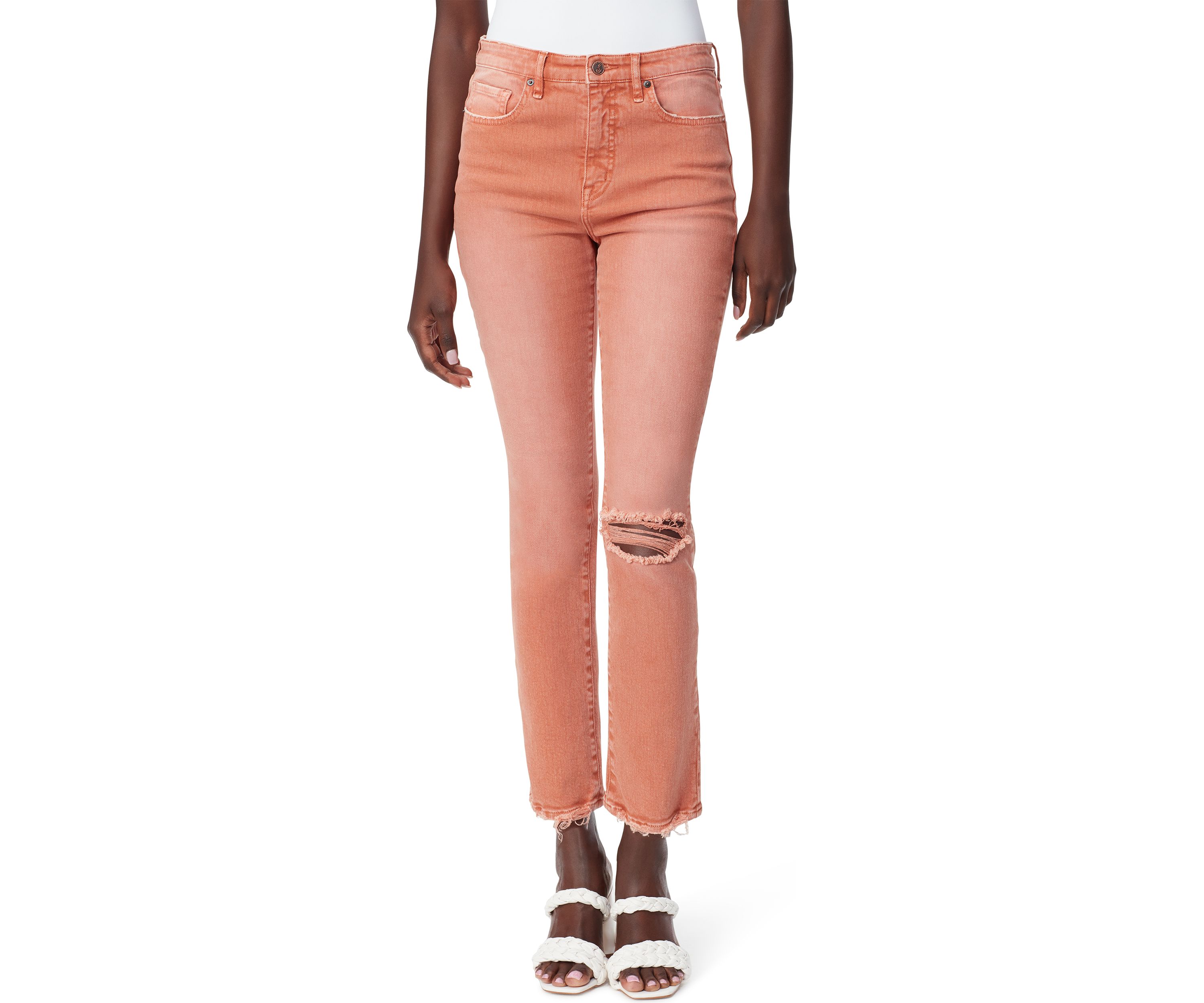 Womens High Rise Slim Straight Jeans