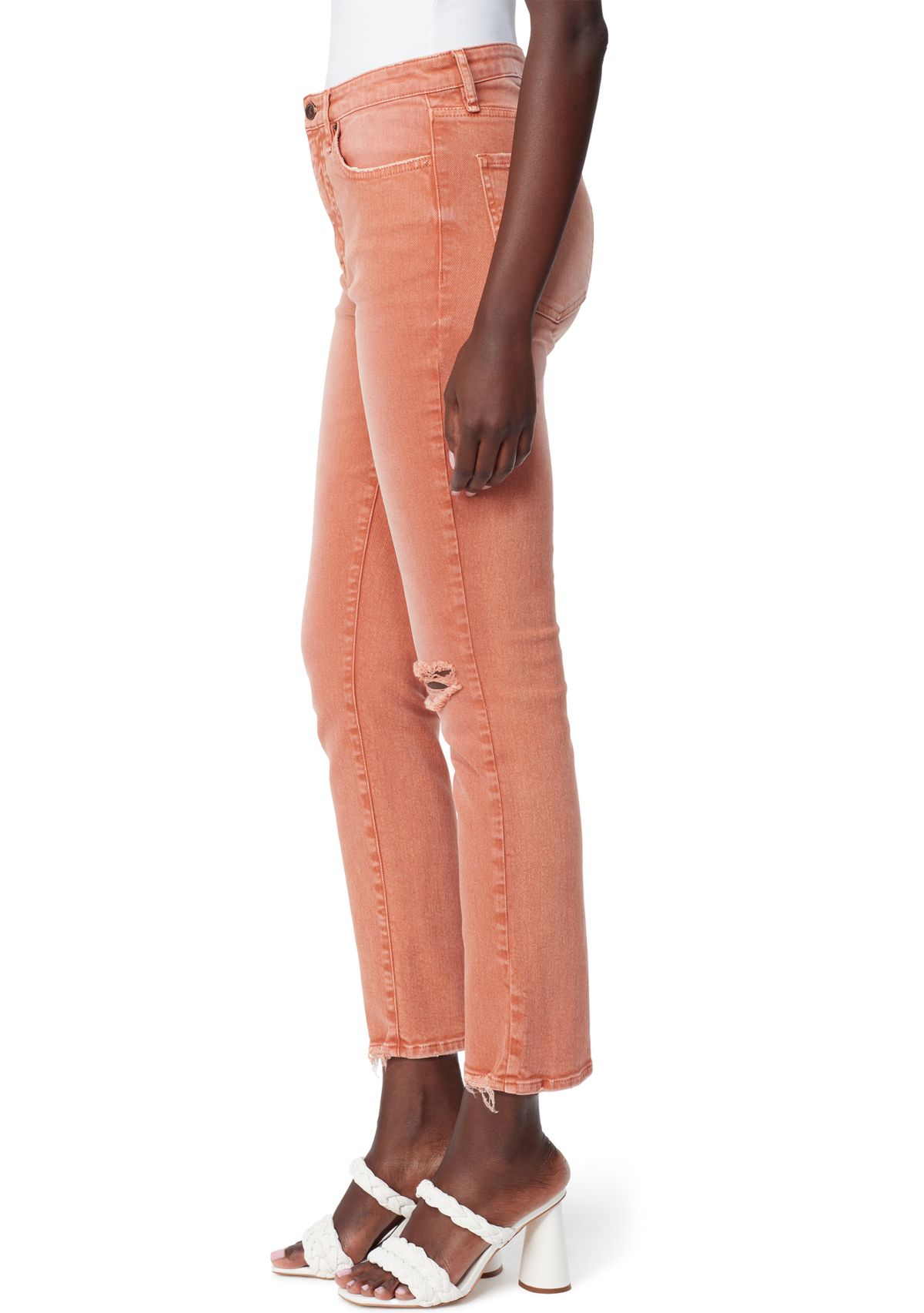 Womens High Rise Slim Straight Jeans