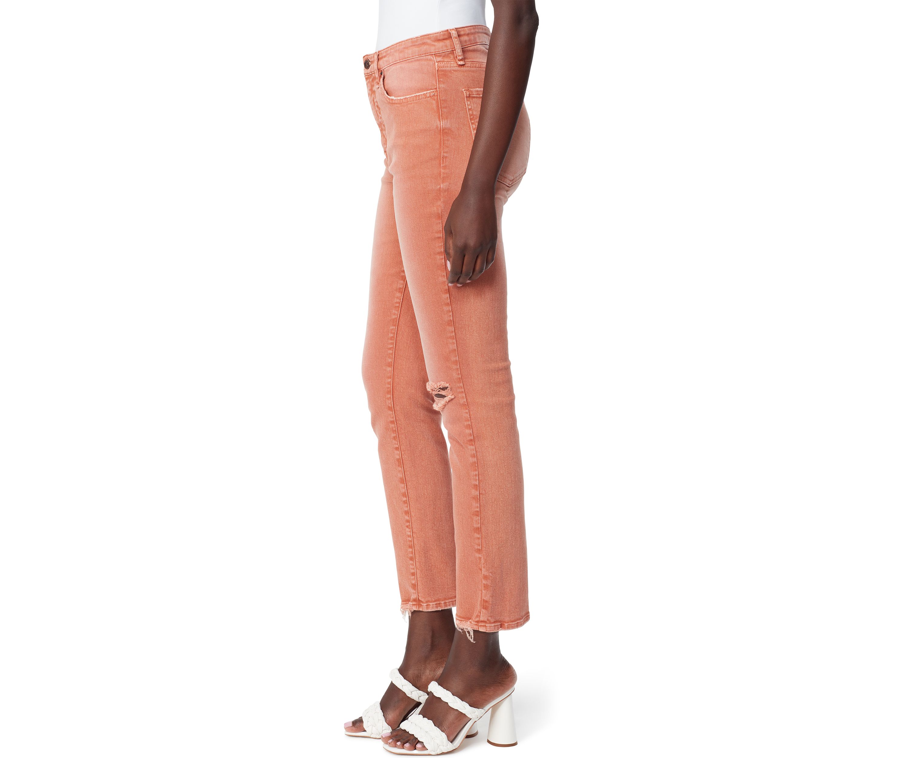 Womens High Rise Slim Straight Jeans