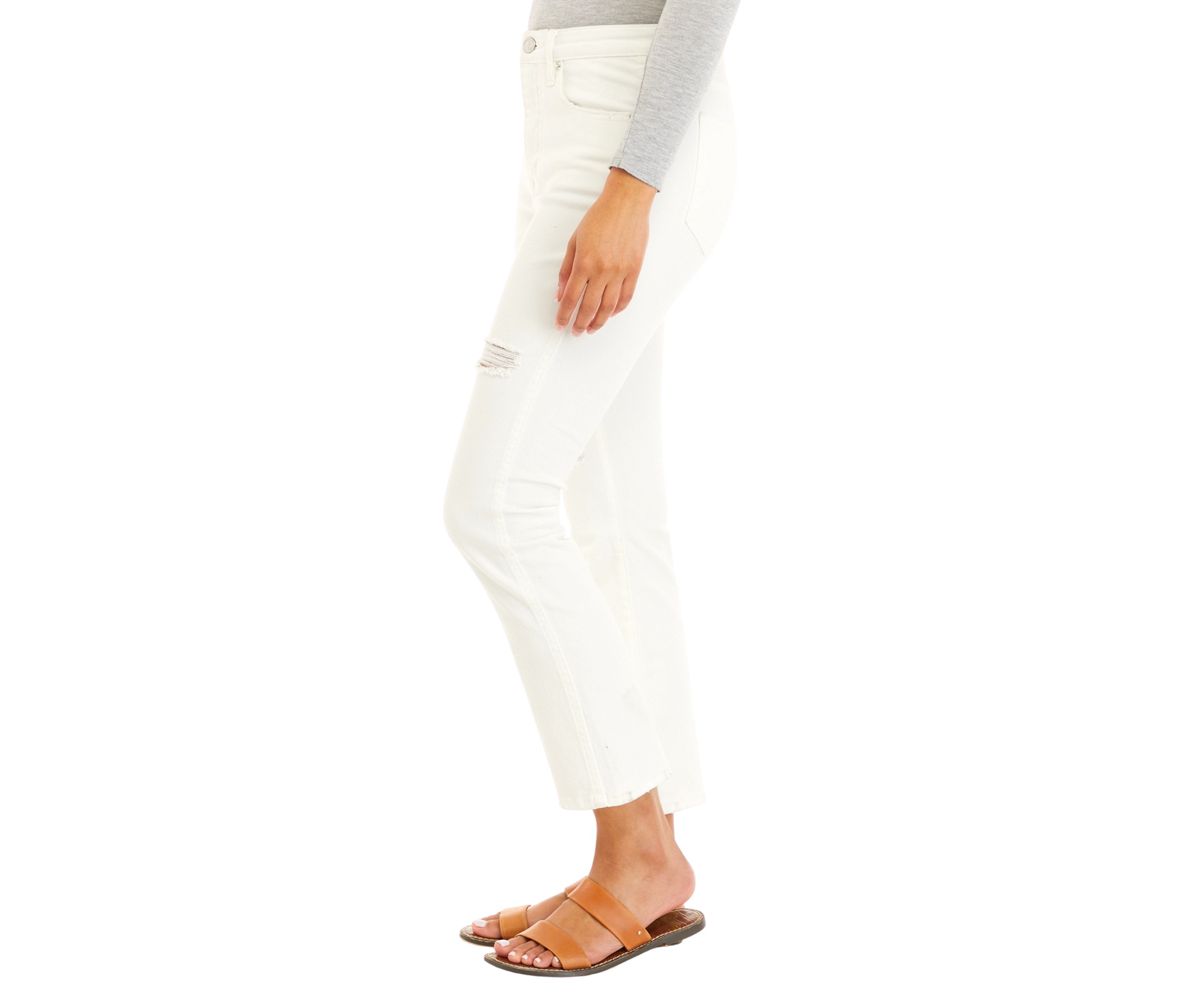 Womens Distressed Flare Jeans 