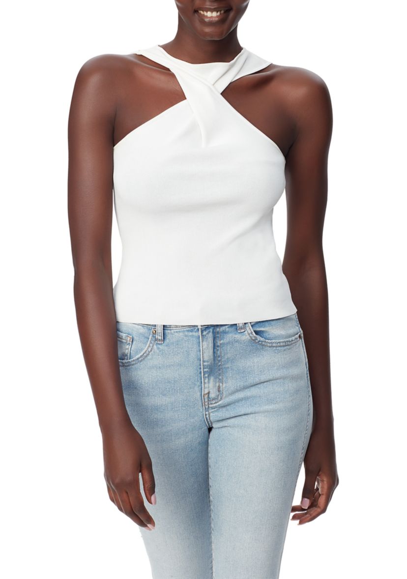 Womens Abril Knit Halter Neck Top