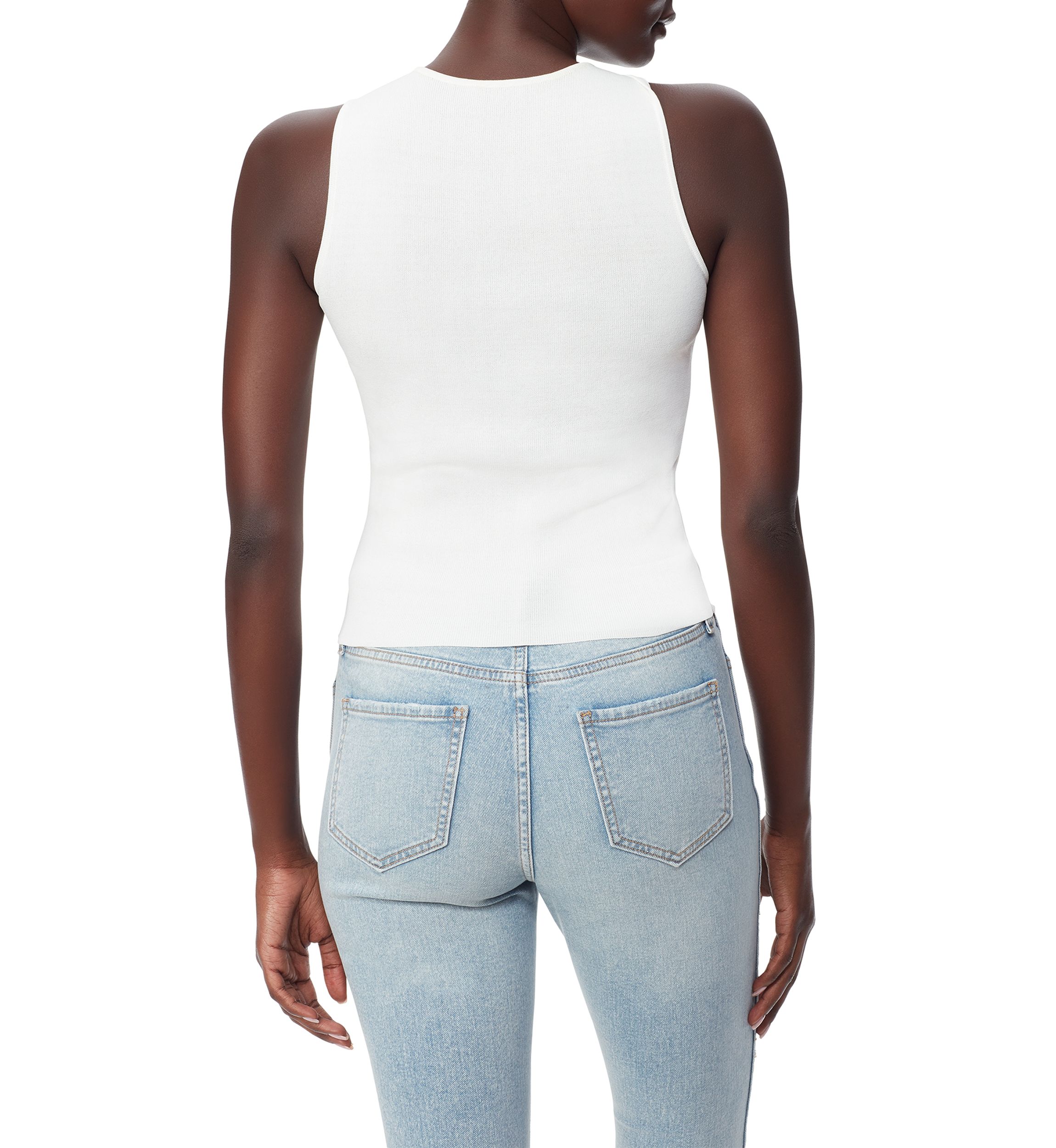 Womens Abril Knit Halter Neck Top