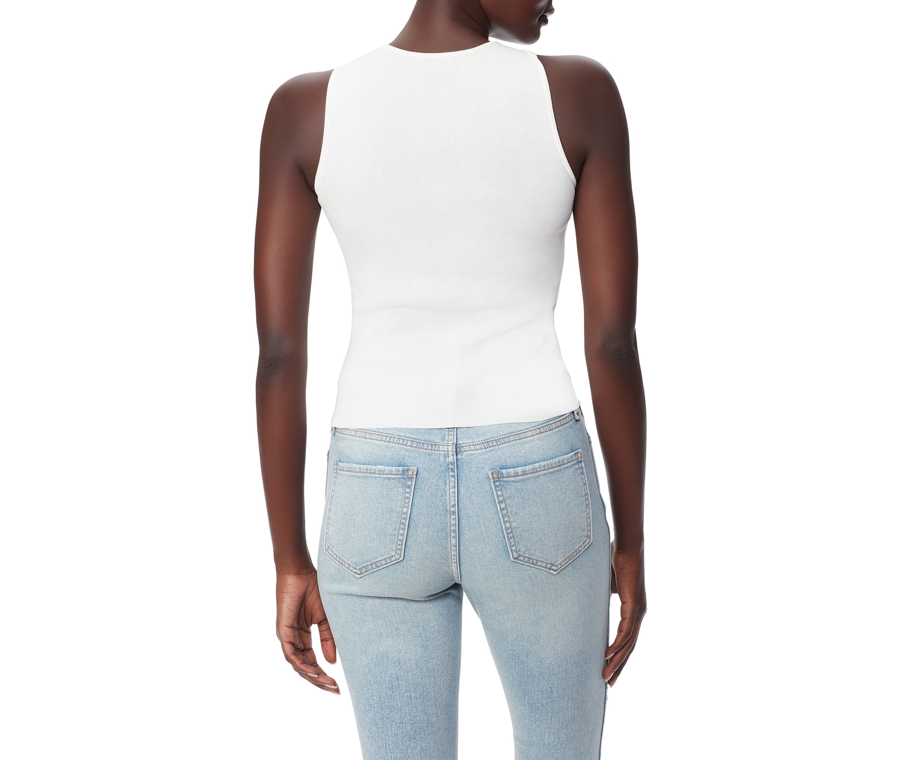Womens Abril Knit Halter Neck Top