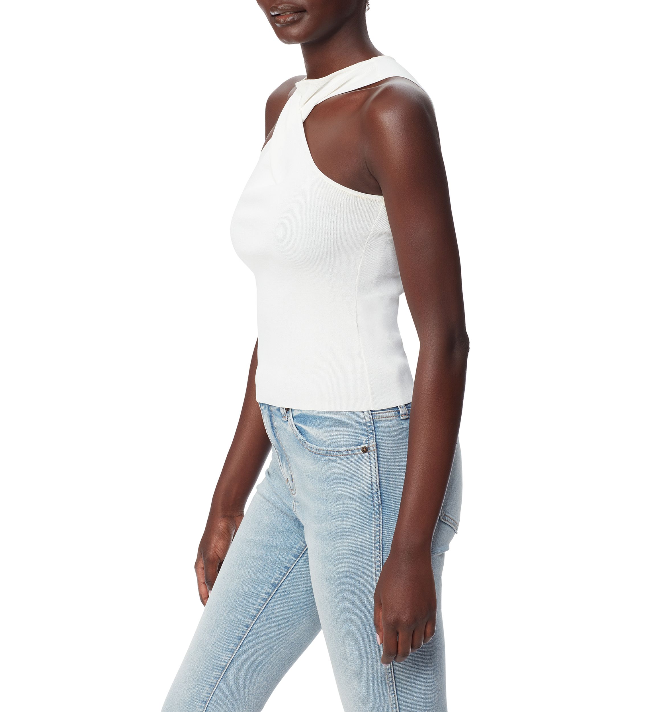 Womens Abril Knit Halter Neck Top