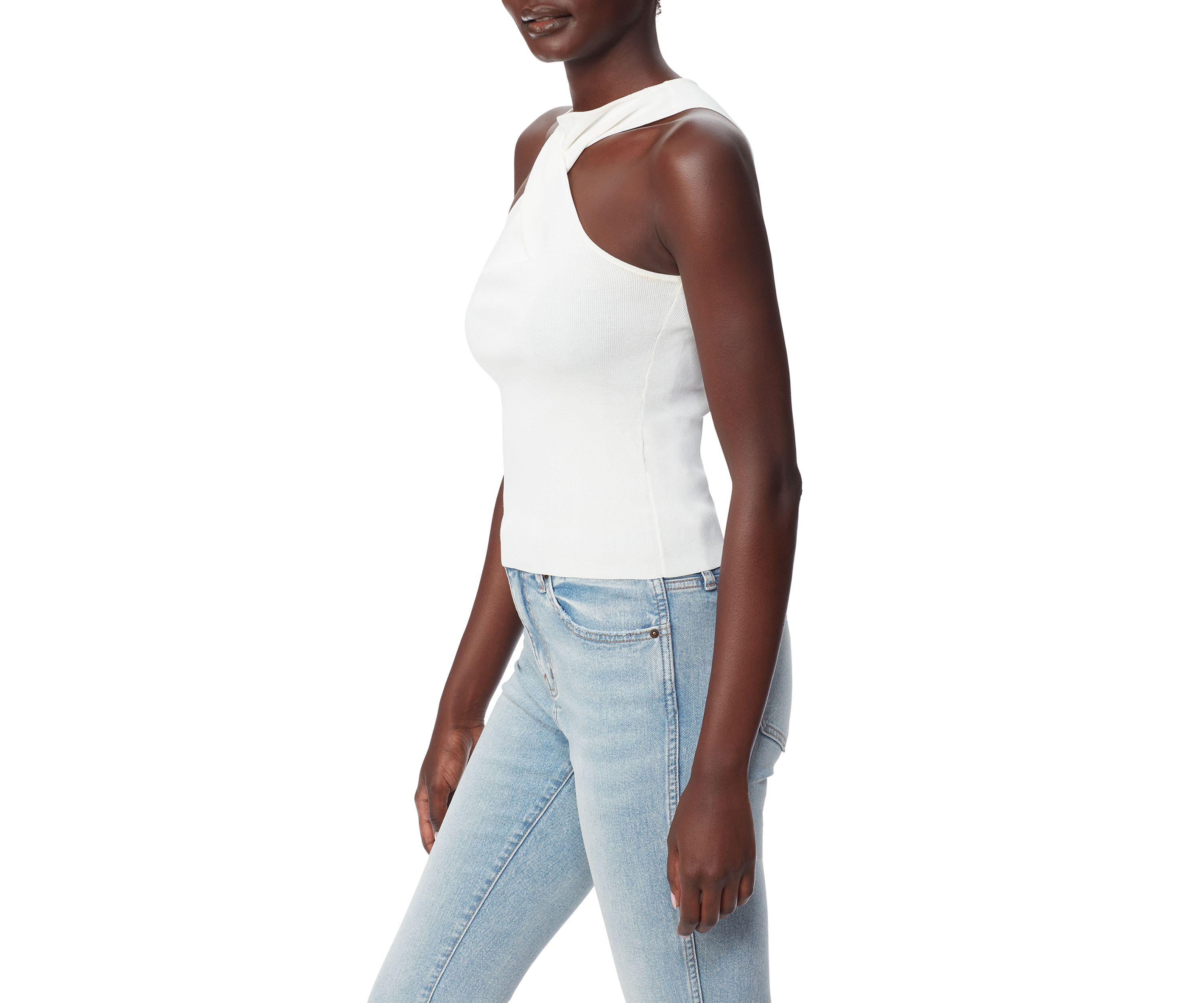 Womens Abril Knit Halter Neck Top