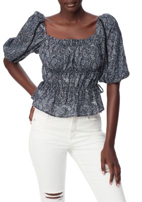 Sam Edelman Women's Meadow Printed Dobby Top, XL