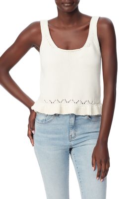 Sam Edelman Women's Inez Sleeveless Ruffle Crop Top | belk