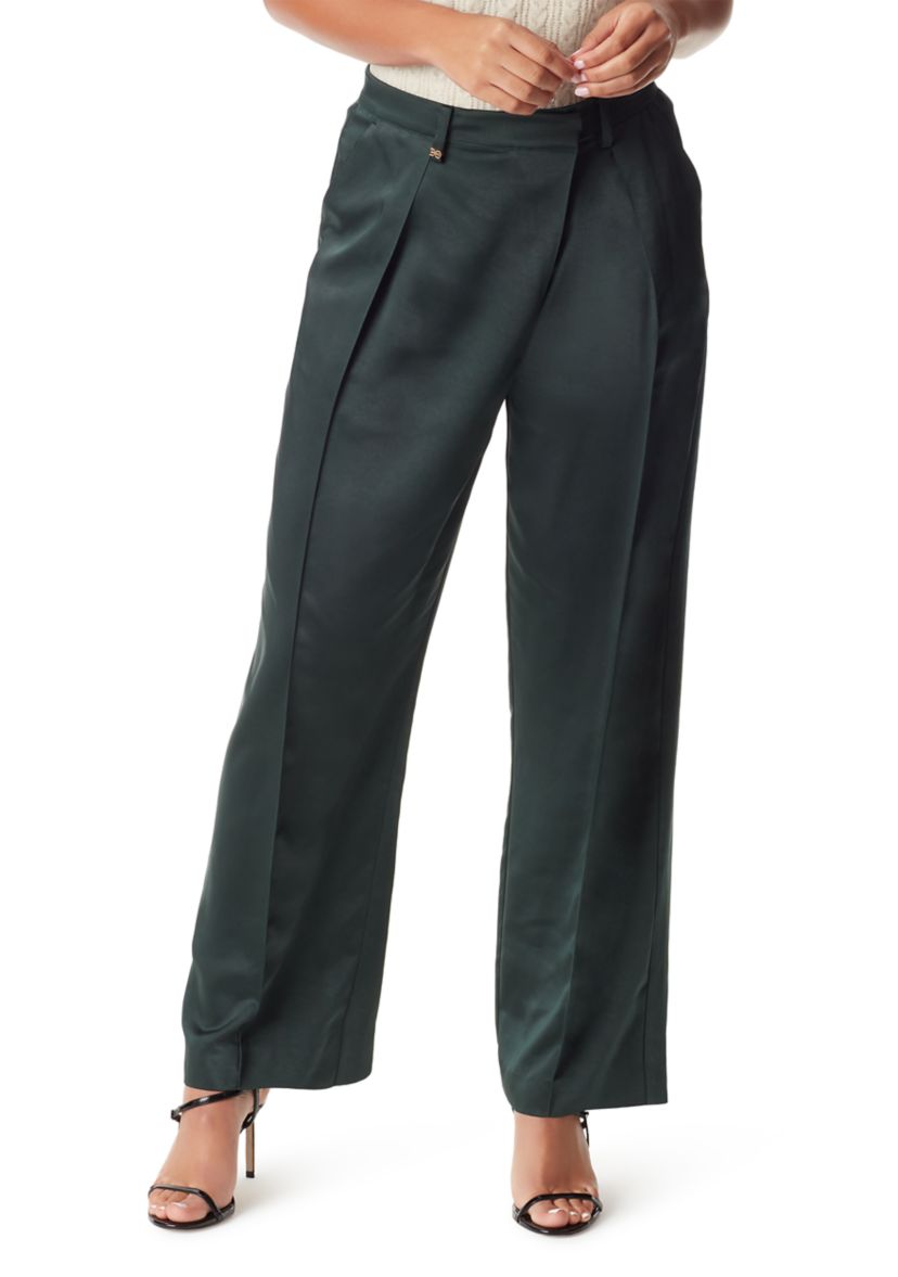 Womens Devyn Crossover Tapered Trouser Pants