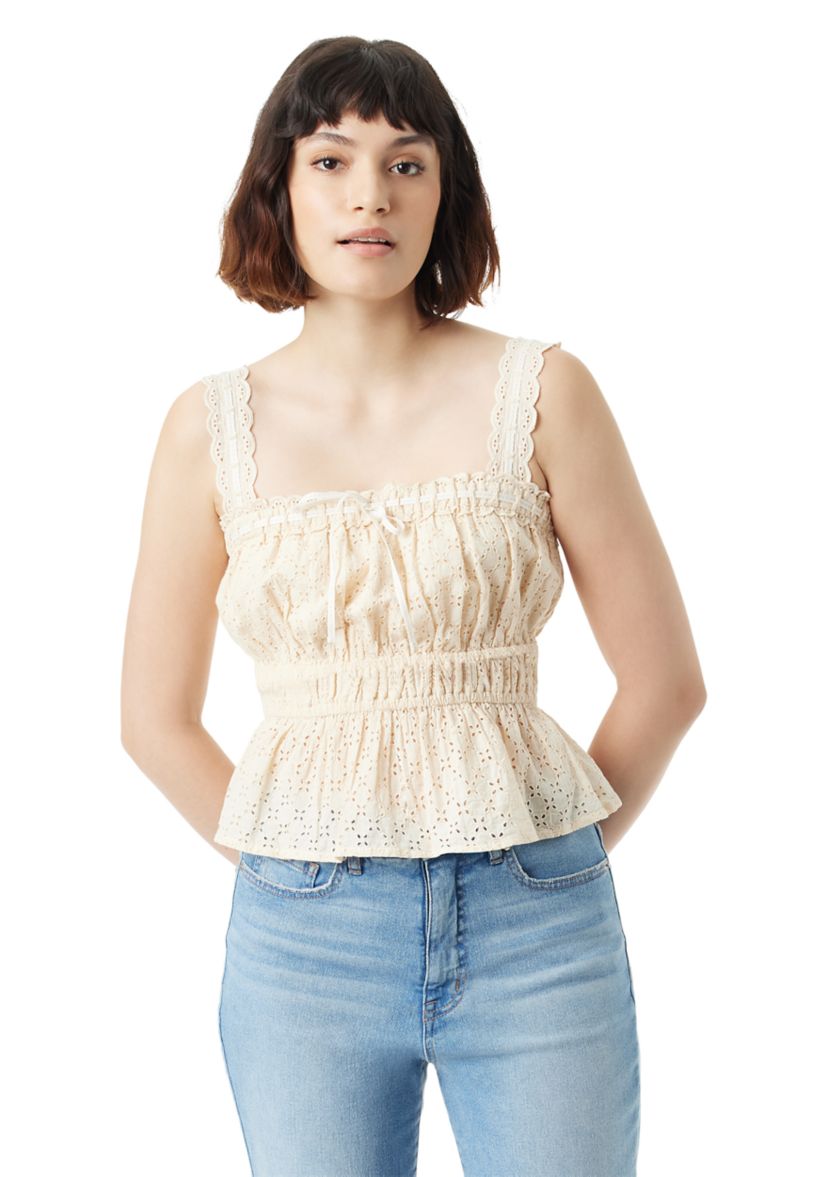 Womens Doria Lace Paneled Tank Top