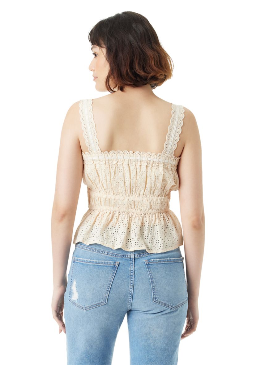 Womens Doria Lace Paneled Tank Top