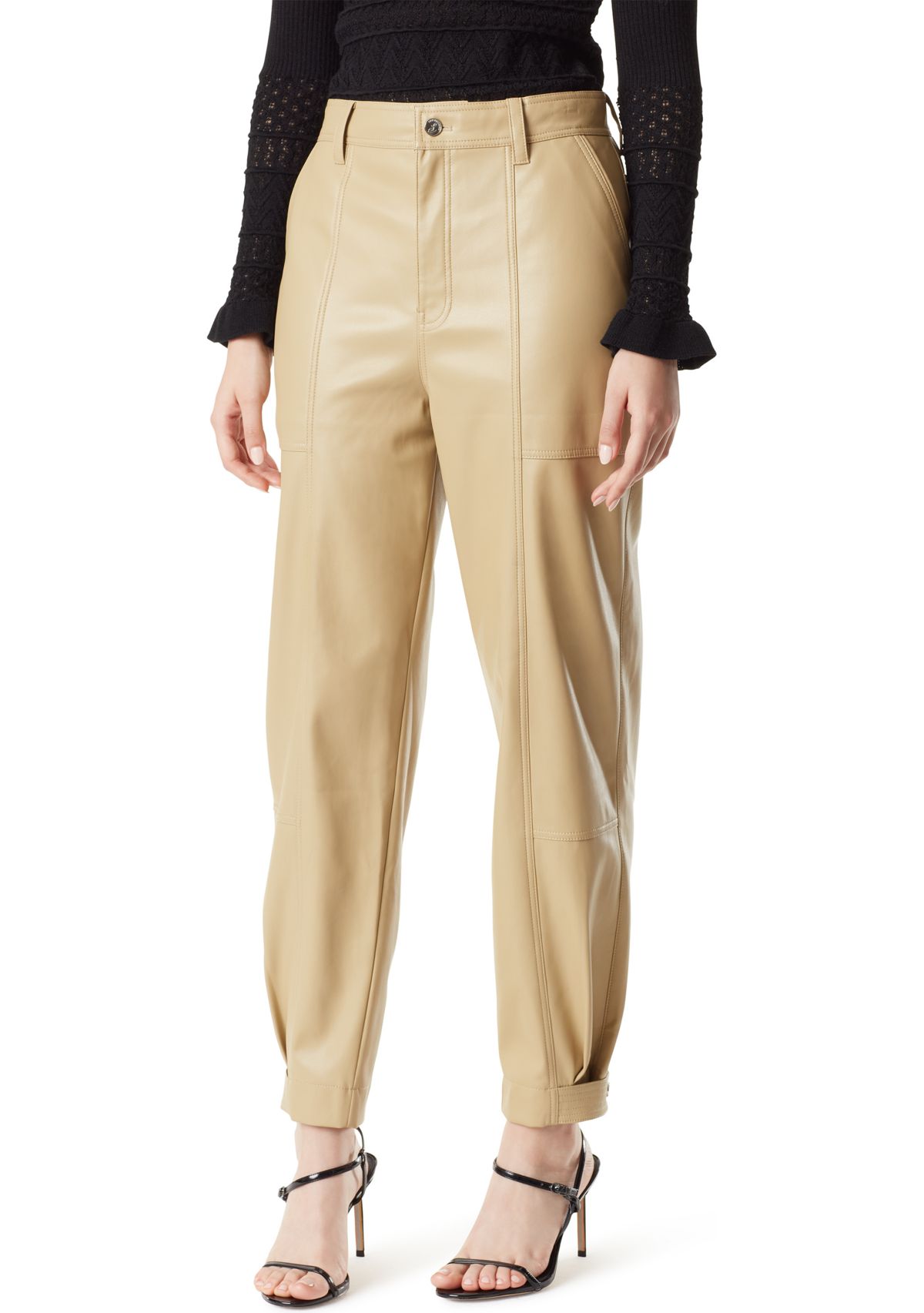 Simona Polyurethane Tapered Pants 