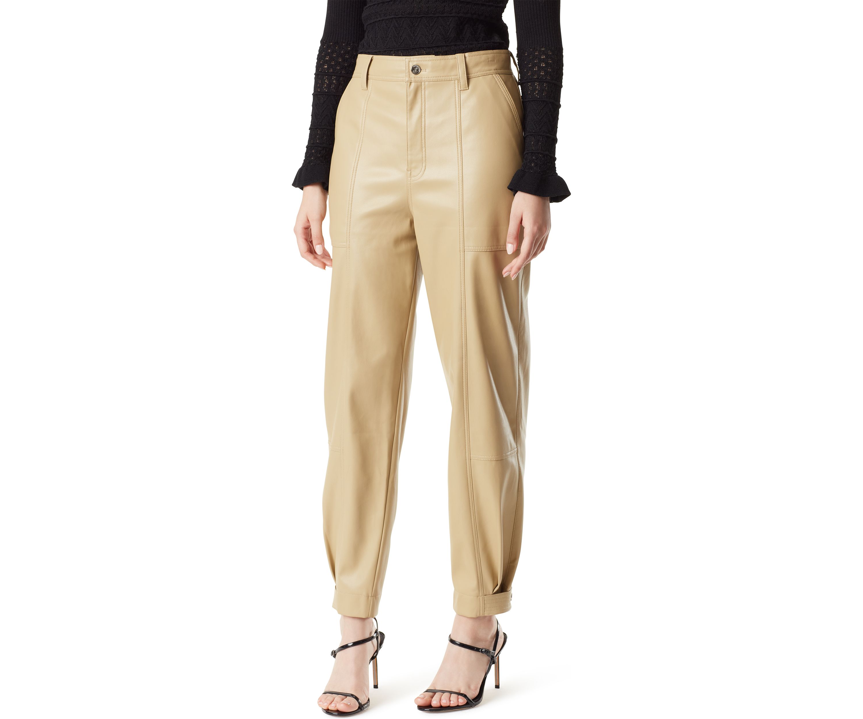 Simona Polyurethane Tapered Pants 