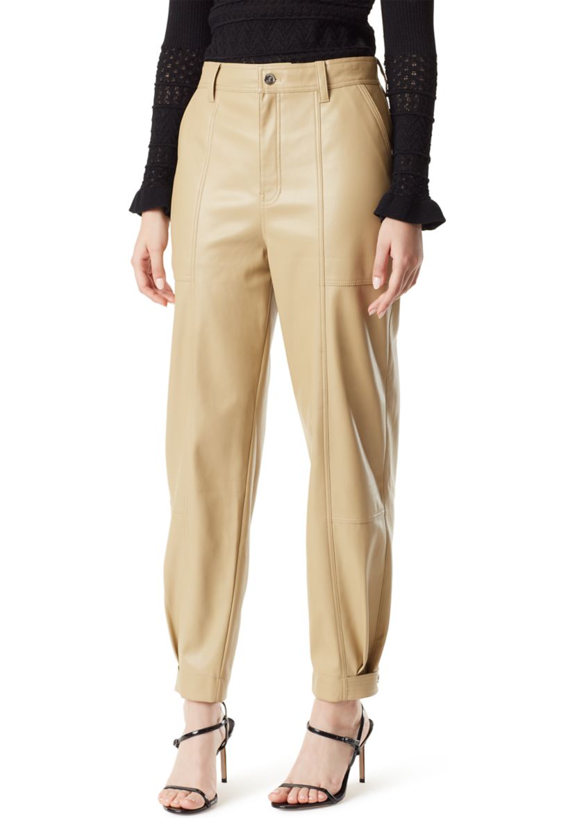 Simona Polyurethane Tapered Pants 