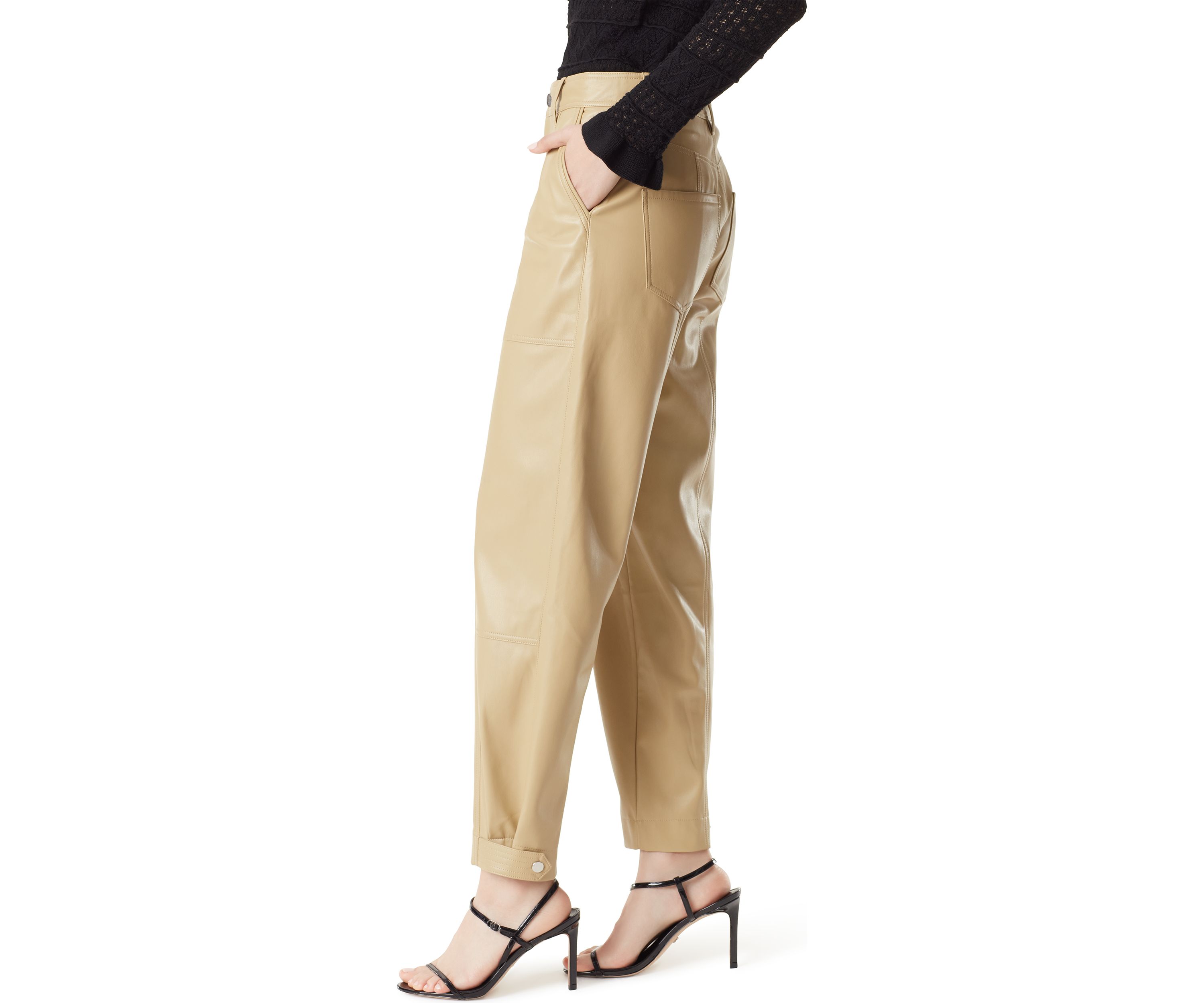 Simona Polyurethane Tapered Pants 