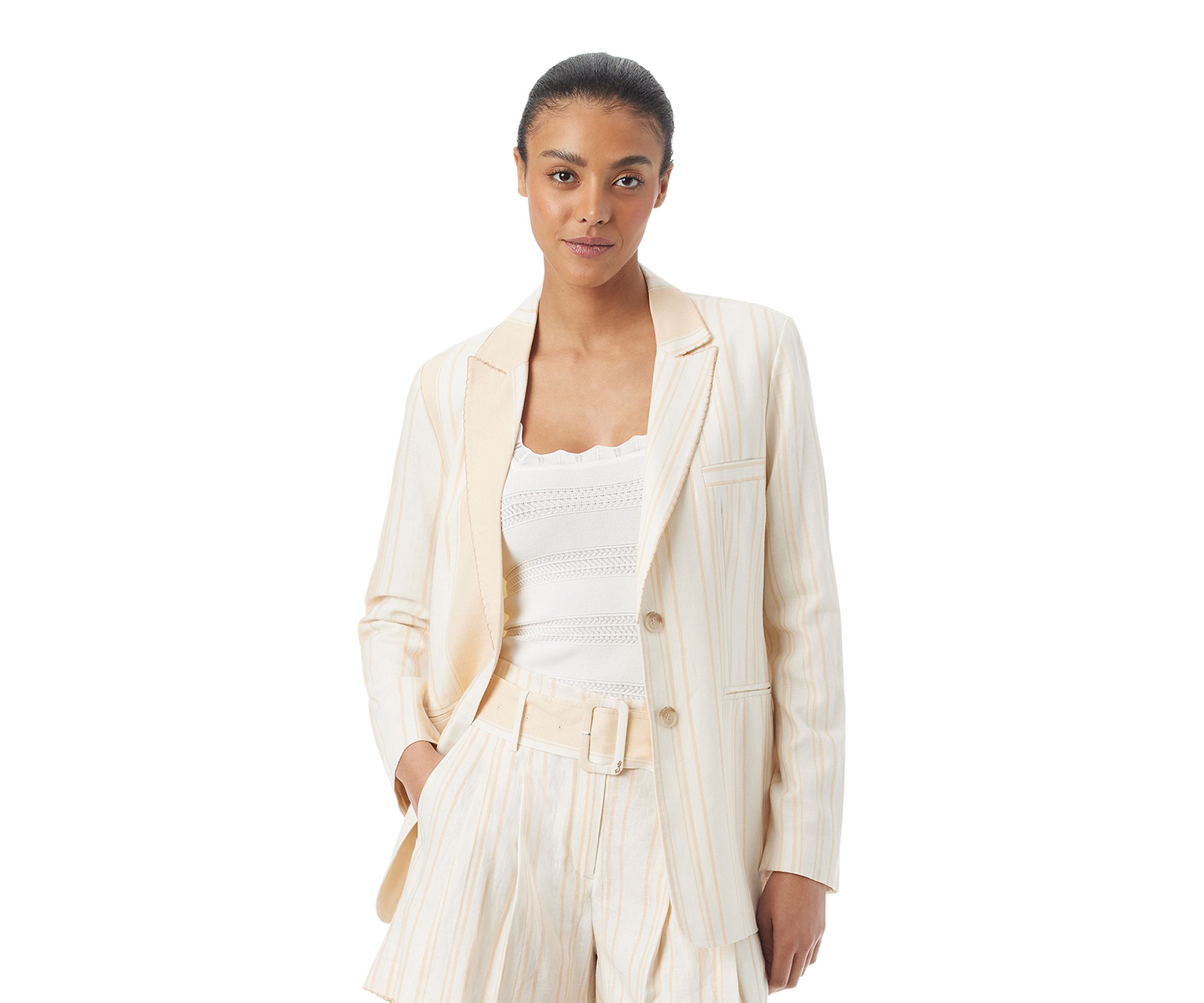 Womens Enola Striped Blazer