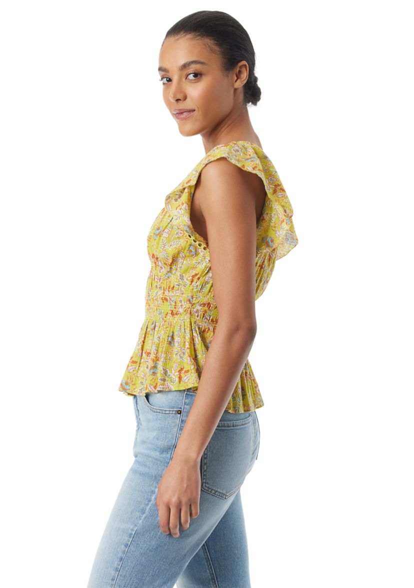 Womens Nyra Smocked Waist Blouse