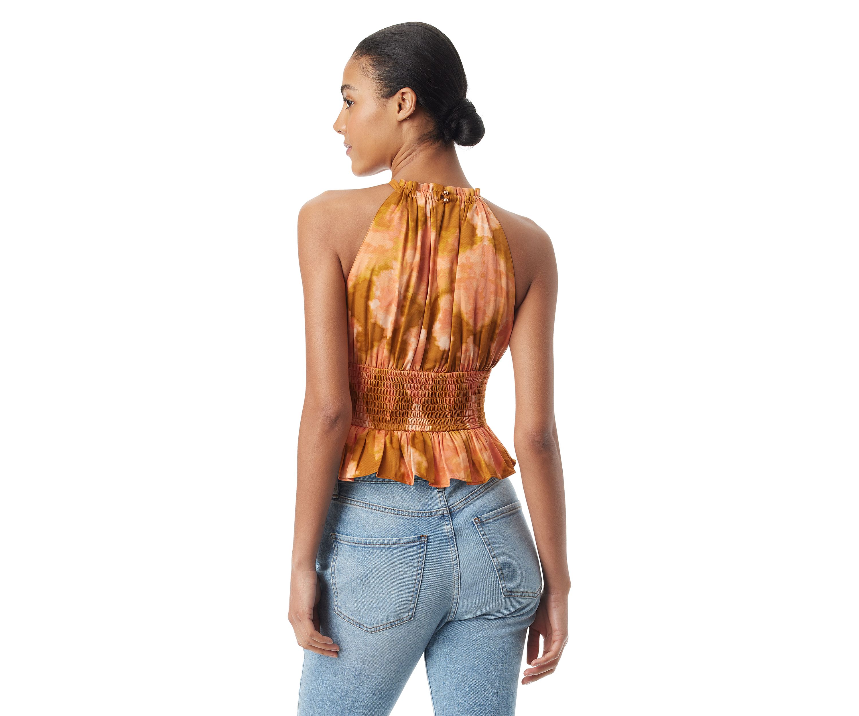 Womens Felicia Woven Halter Neck Top