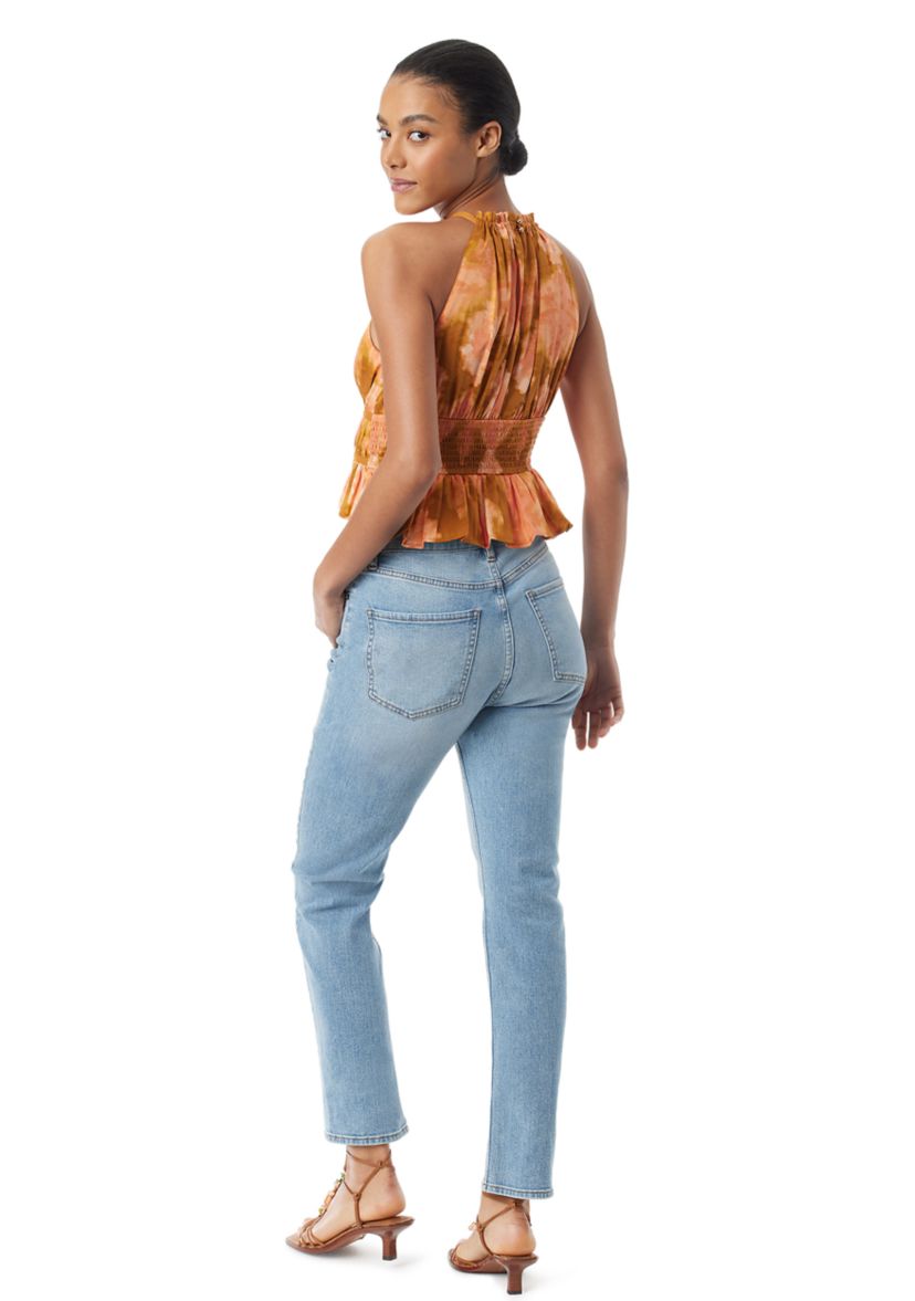 Womens Felicia Woven Halter Neck Top