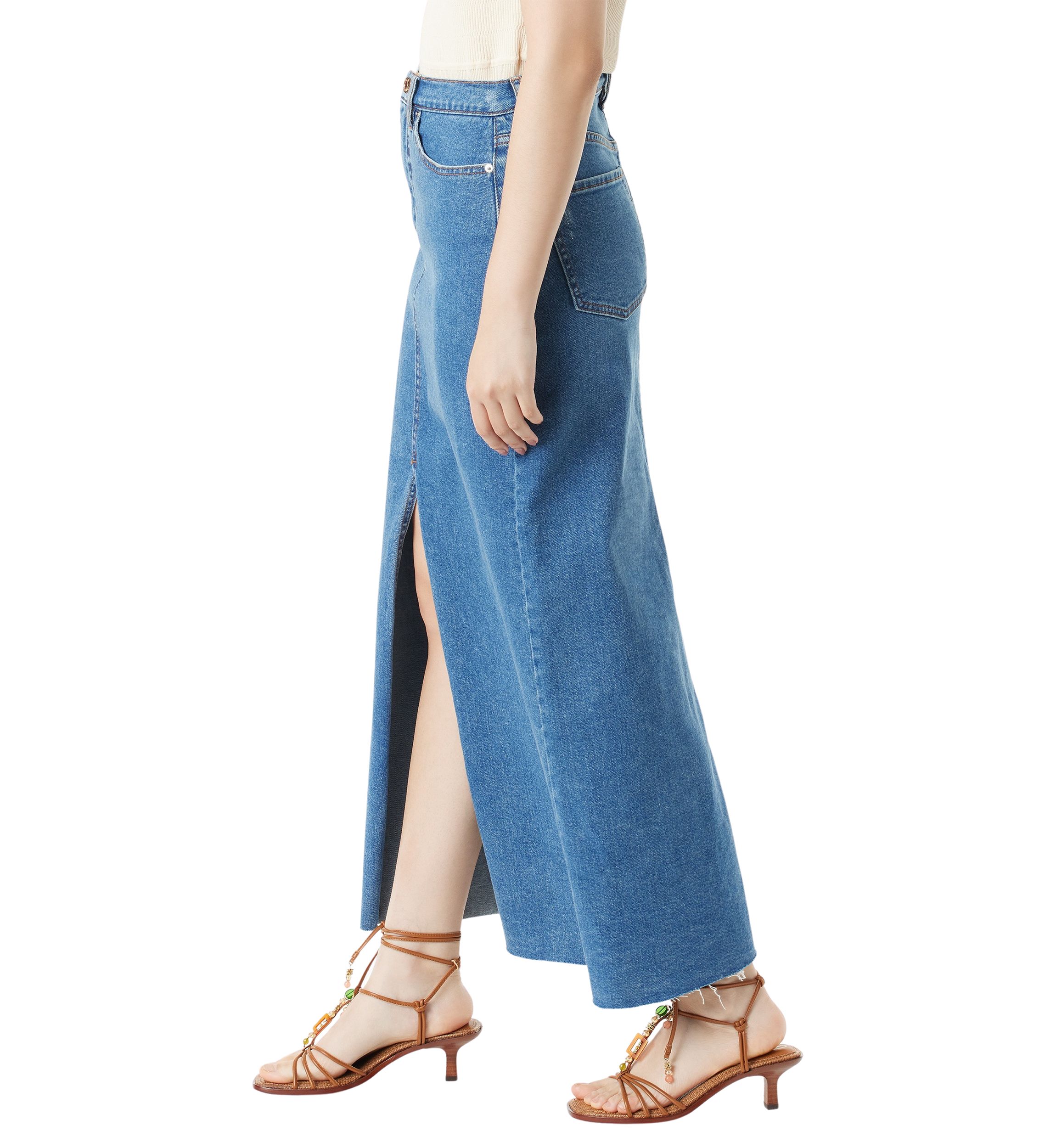 Womens Dempsey Split Front Maxi Skirt