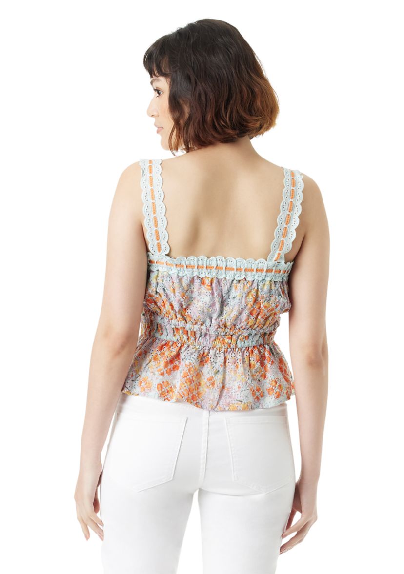 Womens Doria Lace Paneled Tank Top