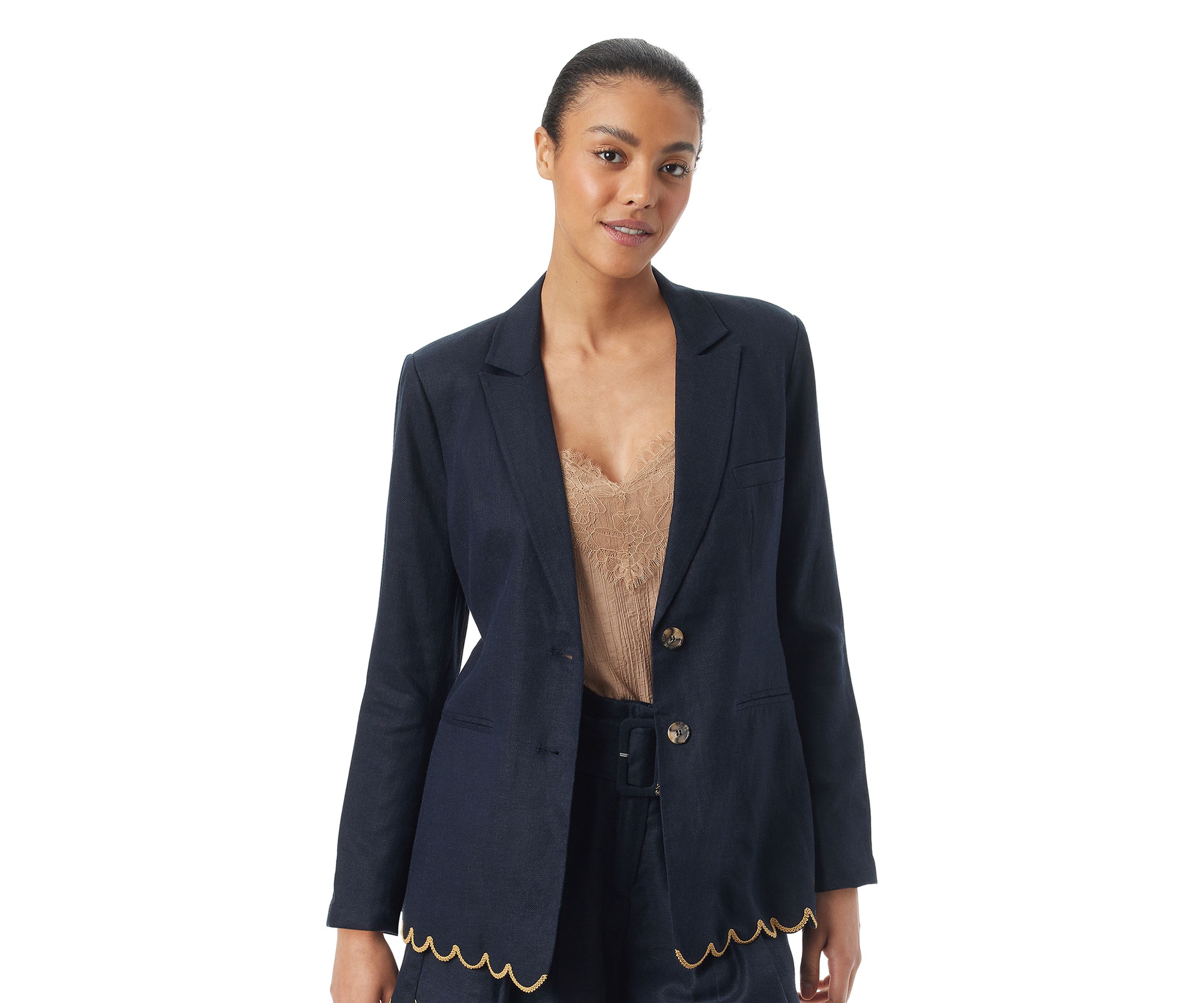 Womens Enola Scalloped Blazer