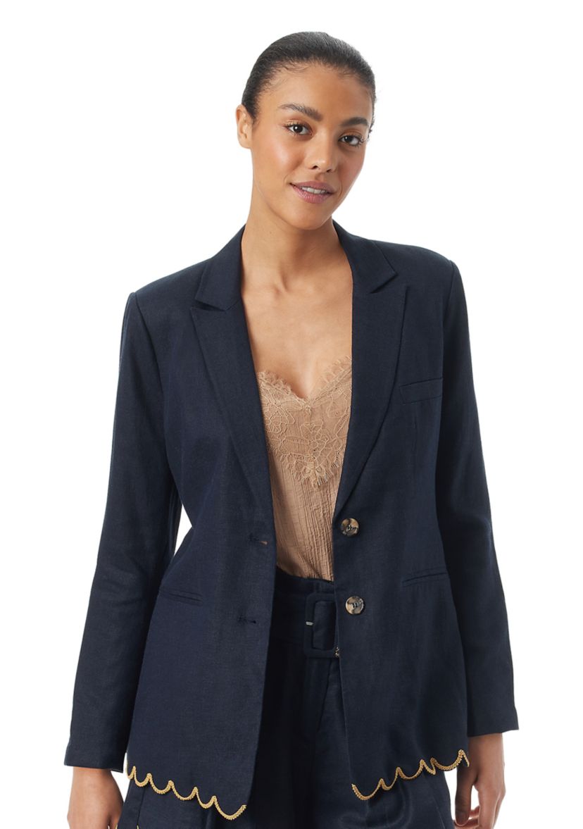 Womens Enola Scalloped Blazer
