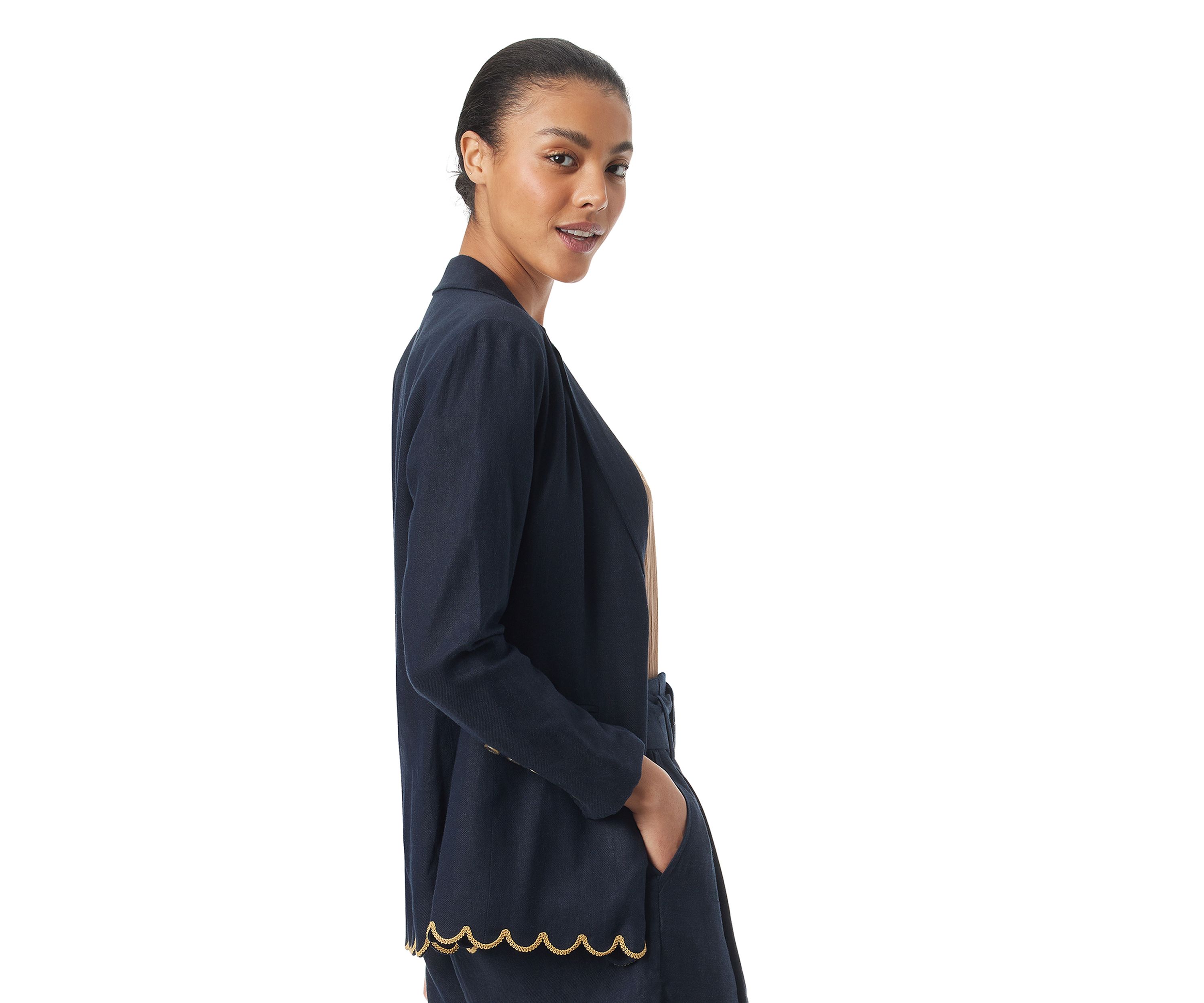 Womens Enola Scalloped Blazer