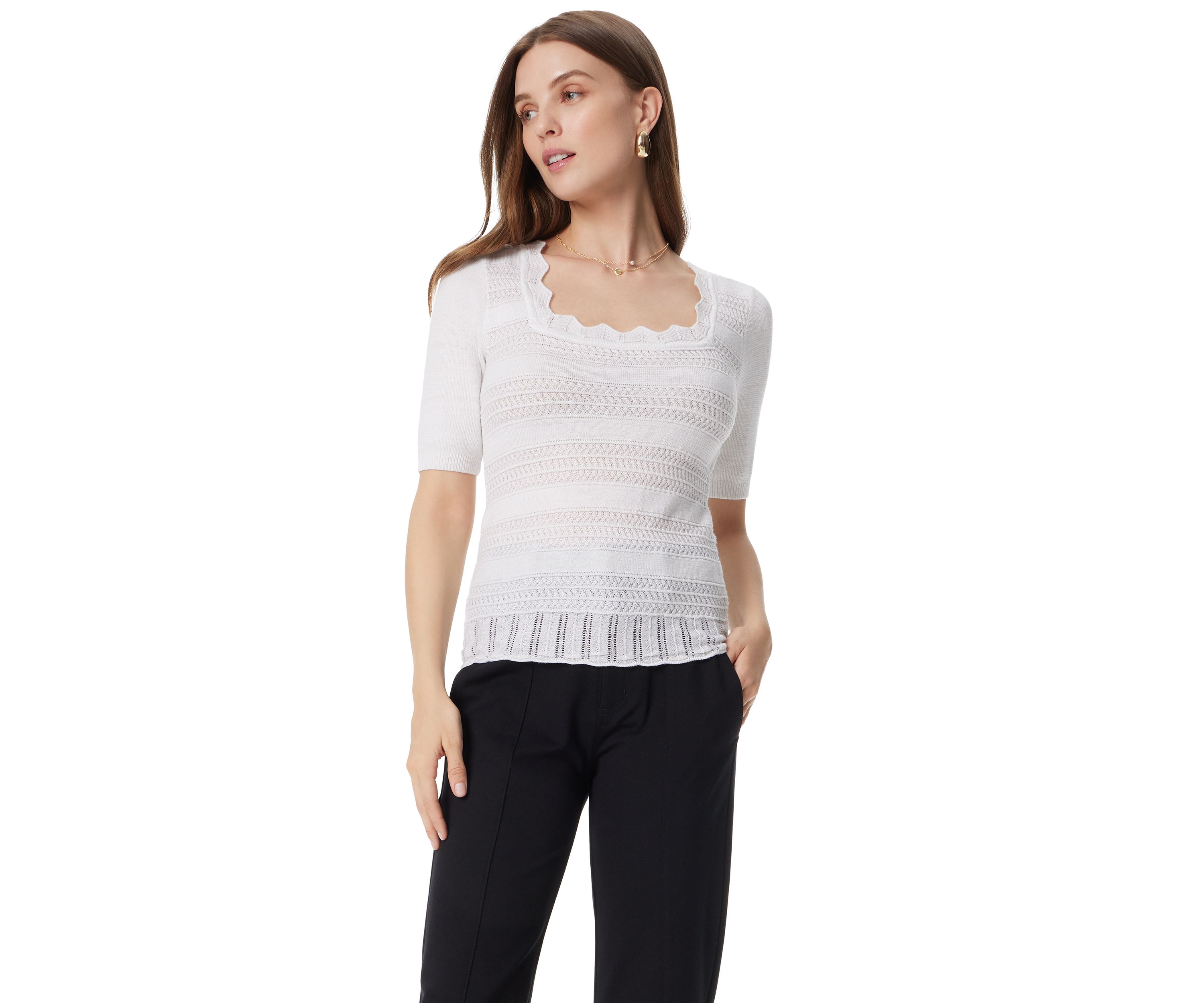 Womens Elbow Sleeve Averie Knit Top 