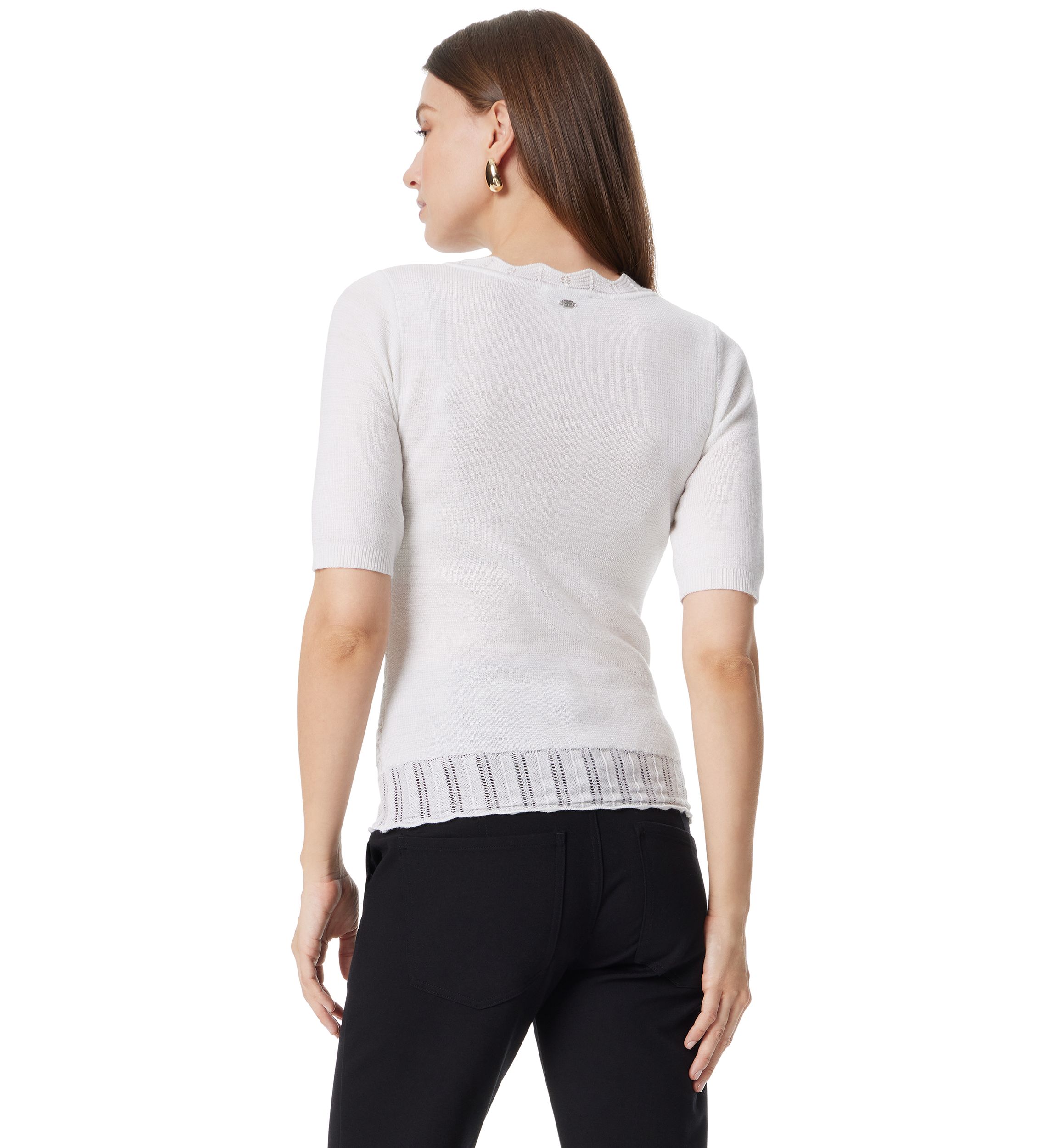 Womens Elbow Sleeve Averie Knit Top 