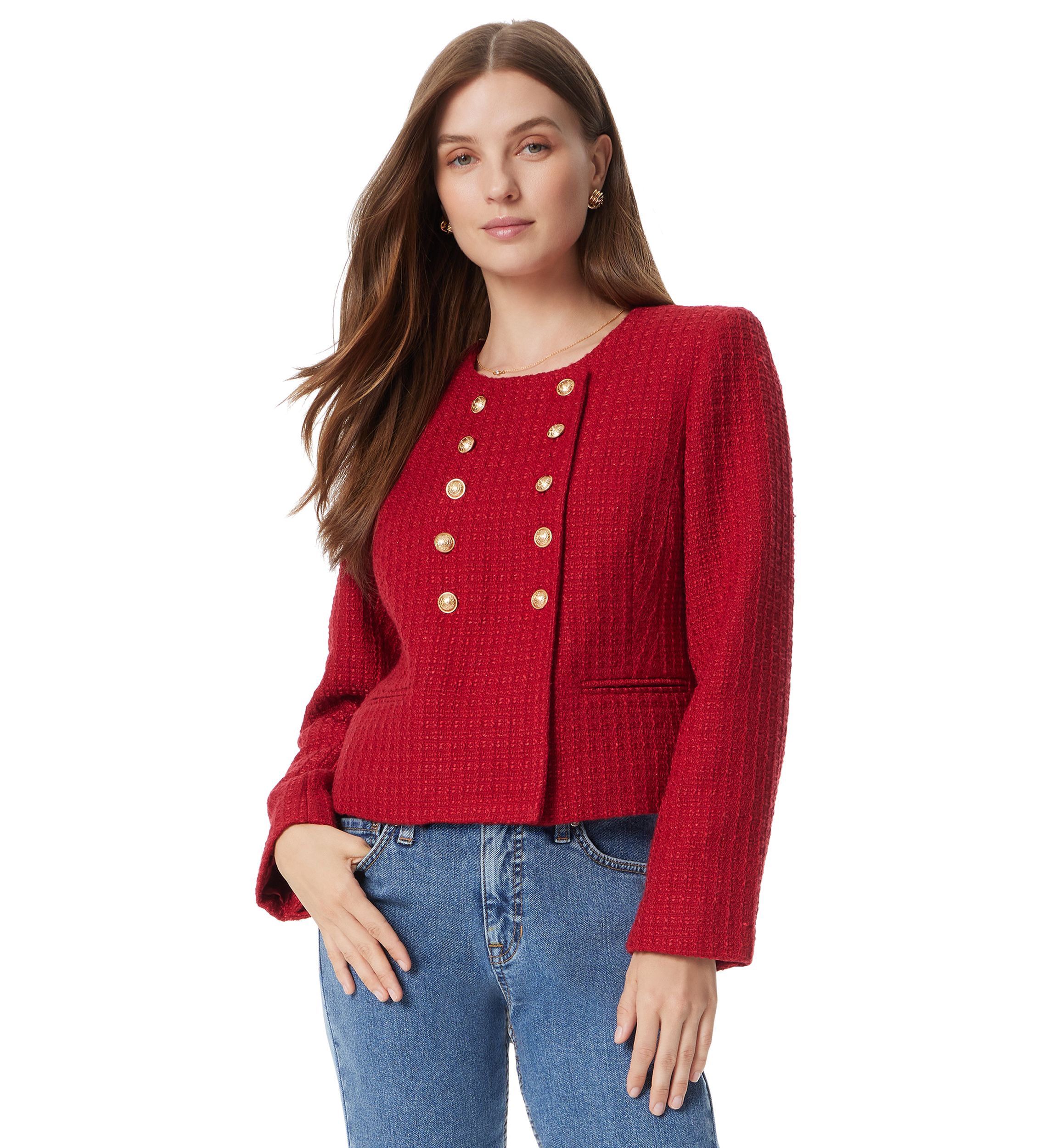 Womens Fiona Collarless Jacket 