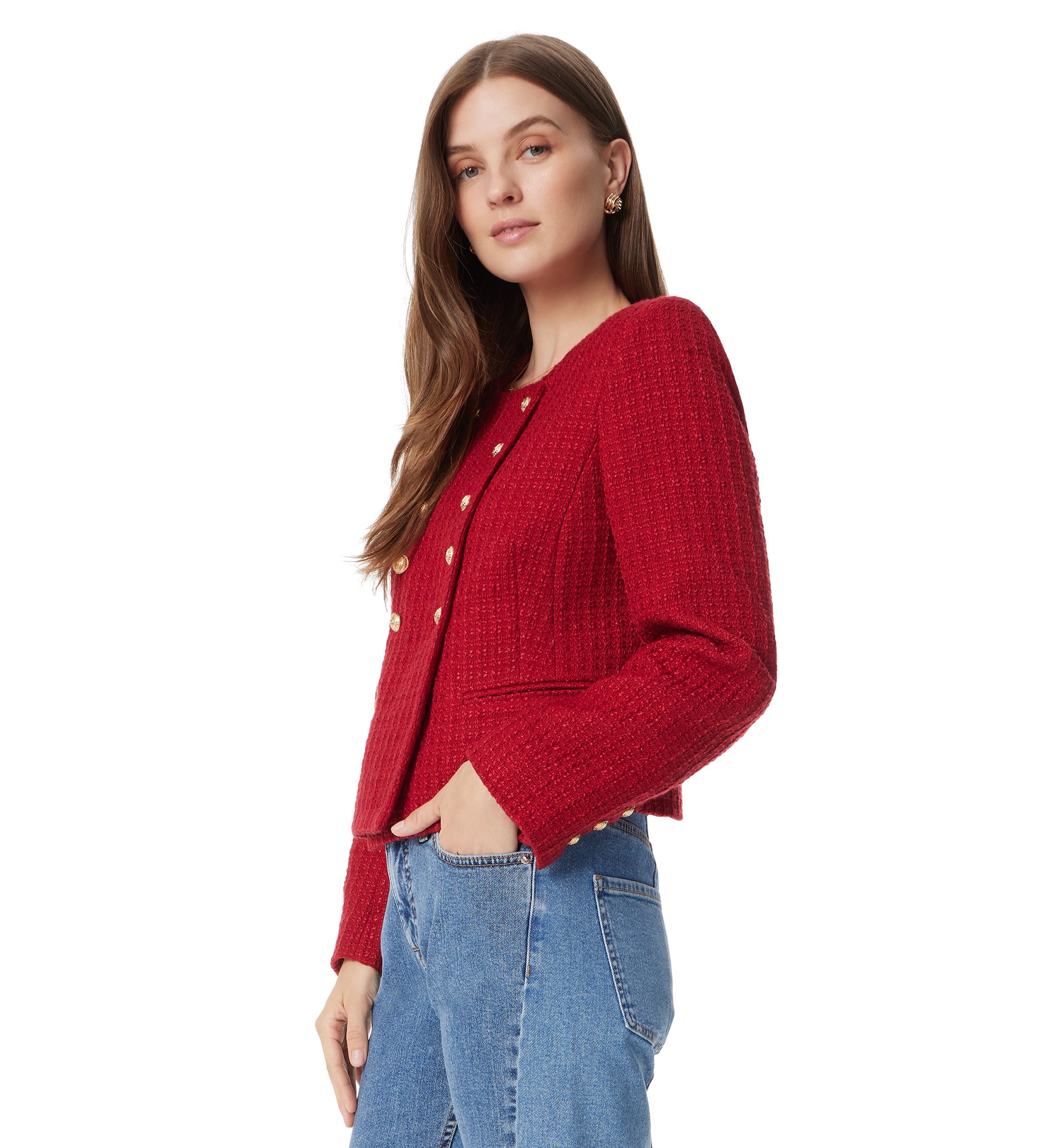 Womens Fiona Collarless Jacket 