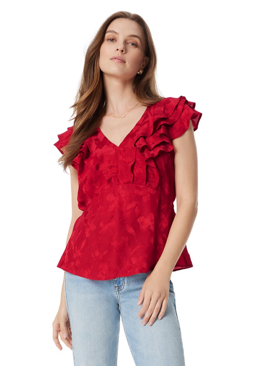 Womens Maila Ruffle Blouse
