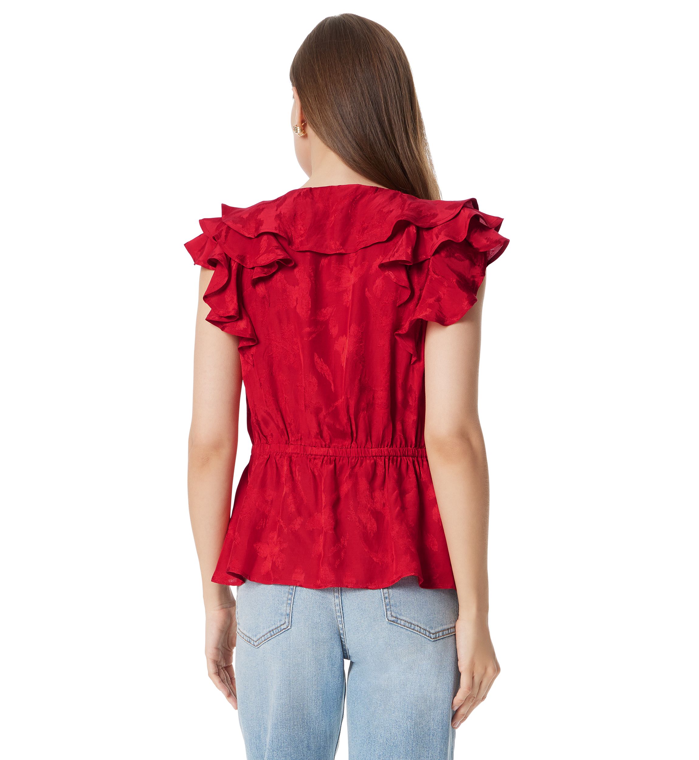Womens Maila Ruffle Blouse