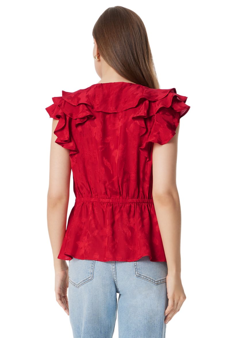 Womens Maila Ruffle Blouse