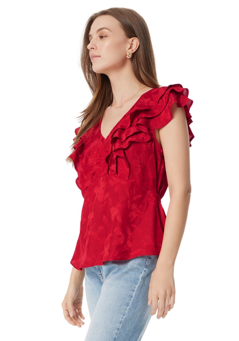 Womens Maila Ruffle Blouse